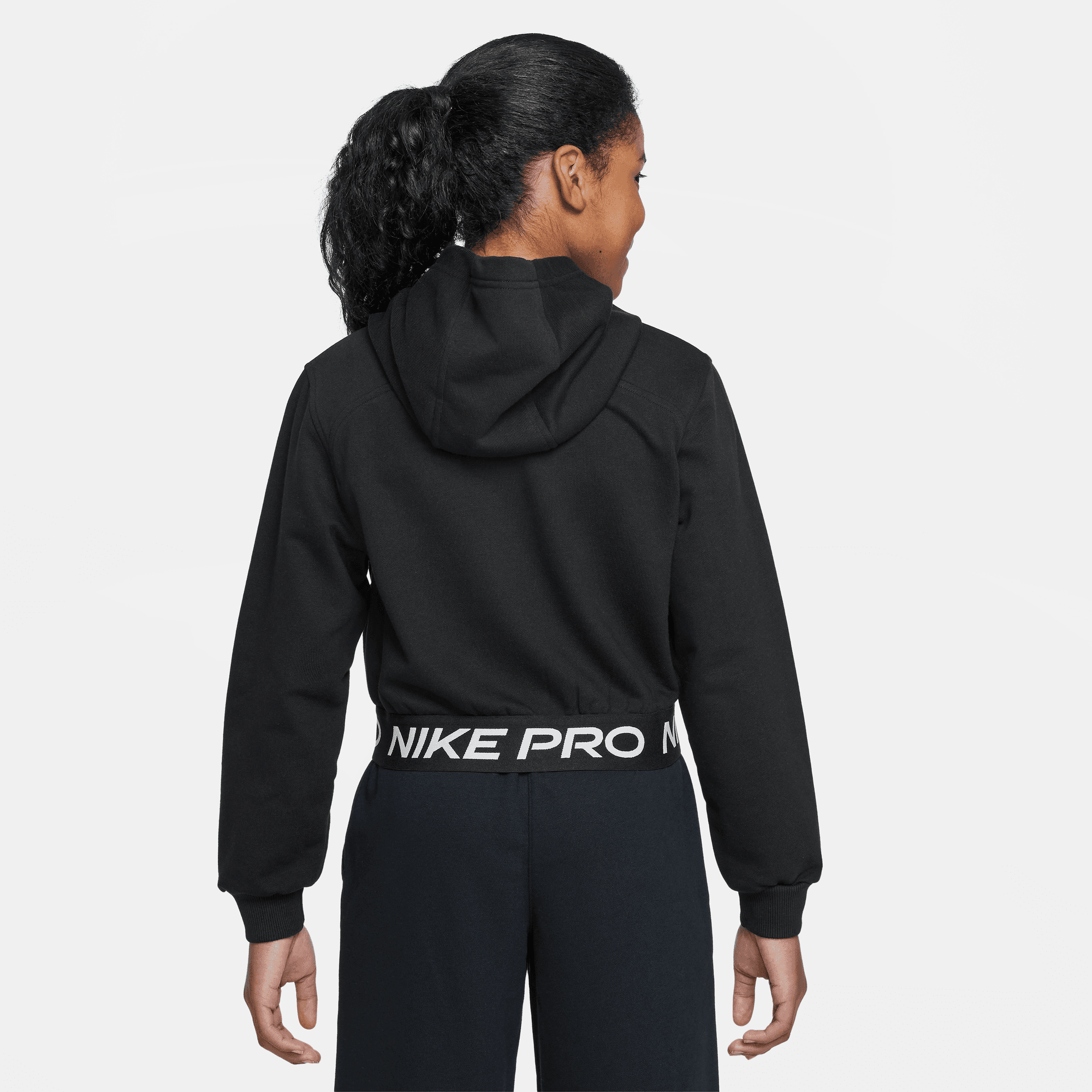 NIKE PRO FLEECE BIG KIDS' (GIRLS') DRI-FIT FULL-ZIP HOODIE