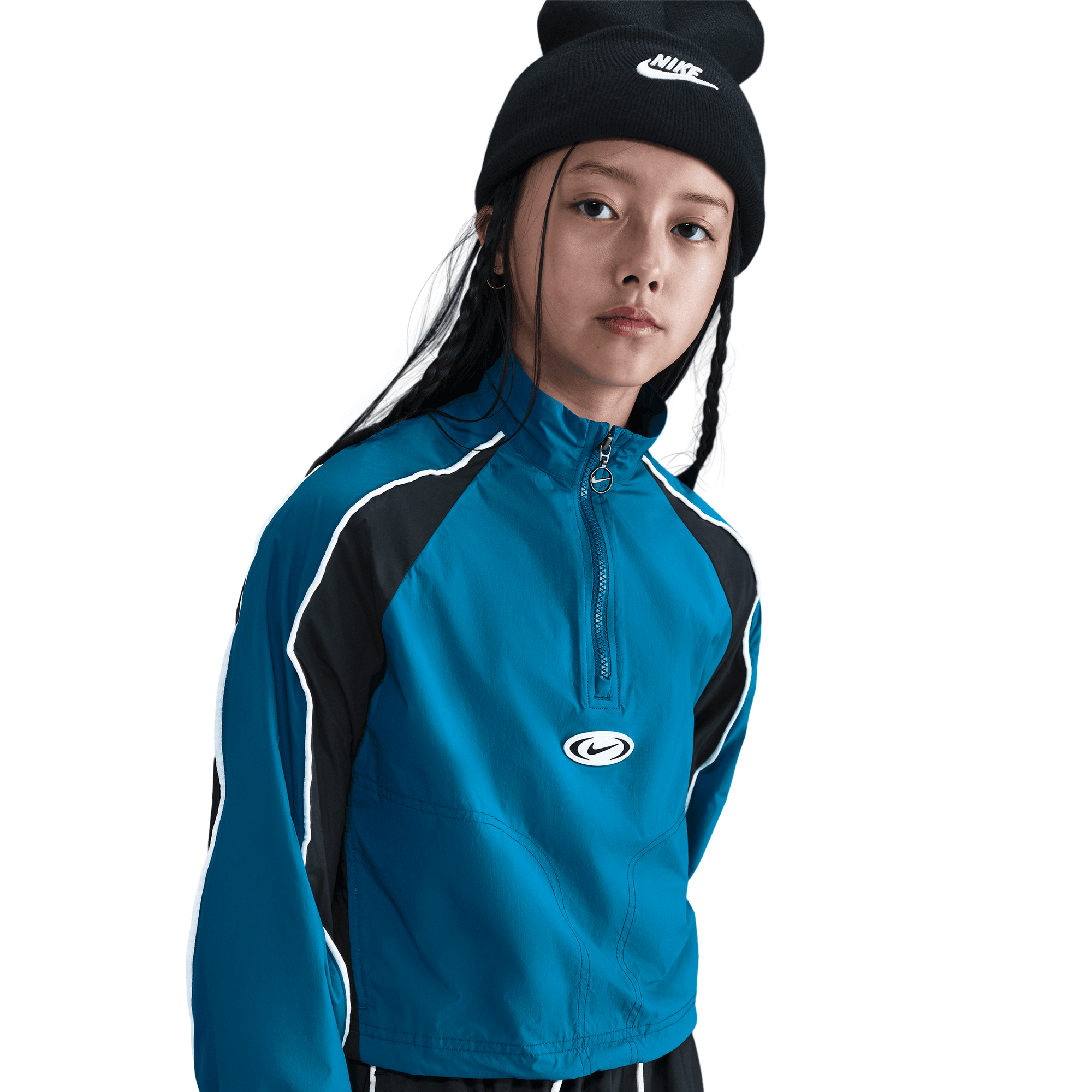 NIKE LFS GIRLS' 1/4-ZIP TRACK JACKET
