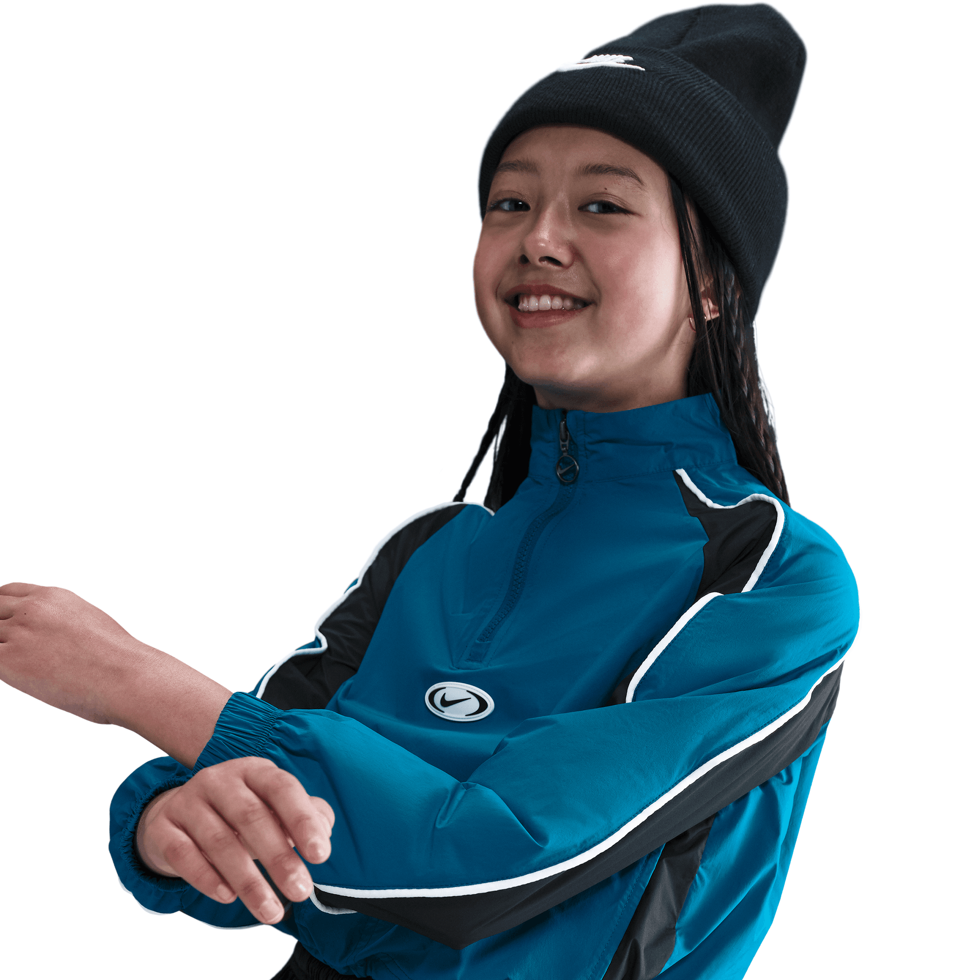 NIKE LFS GIRLS' 1/4-ZIP TRACK JACKET