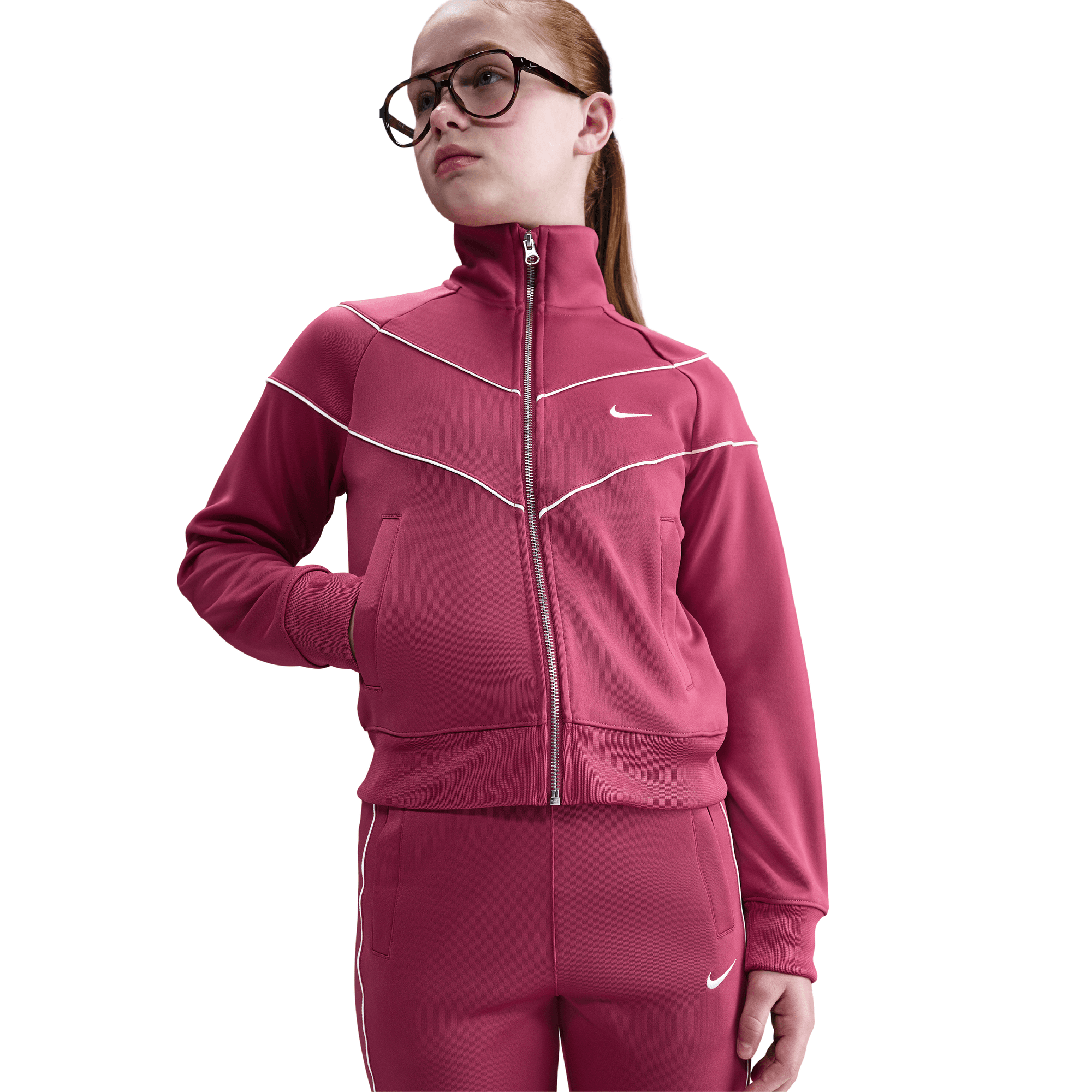 NIKE SPORTSWEAR BIG KIDS' (GIRLS') KNIT TRACK JACKET