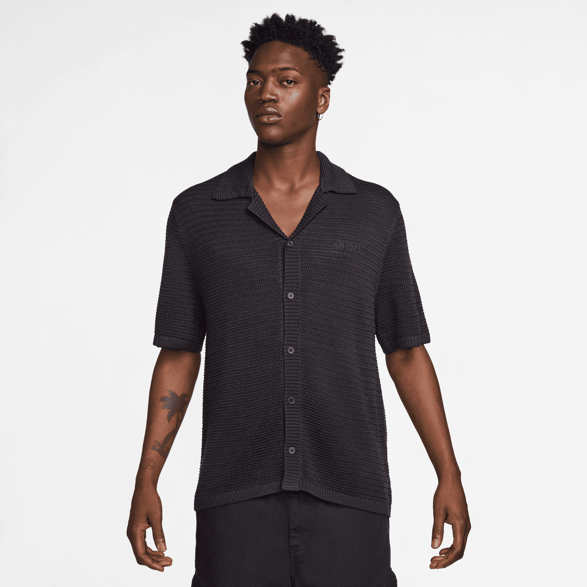 AIR JORDAN MEN'S KNIT SHORT-SLEEVE TOP