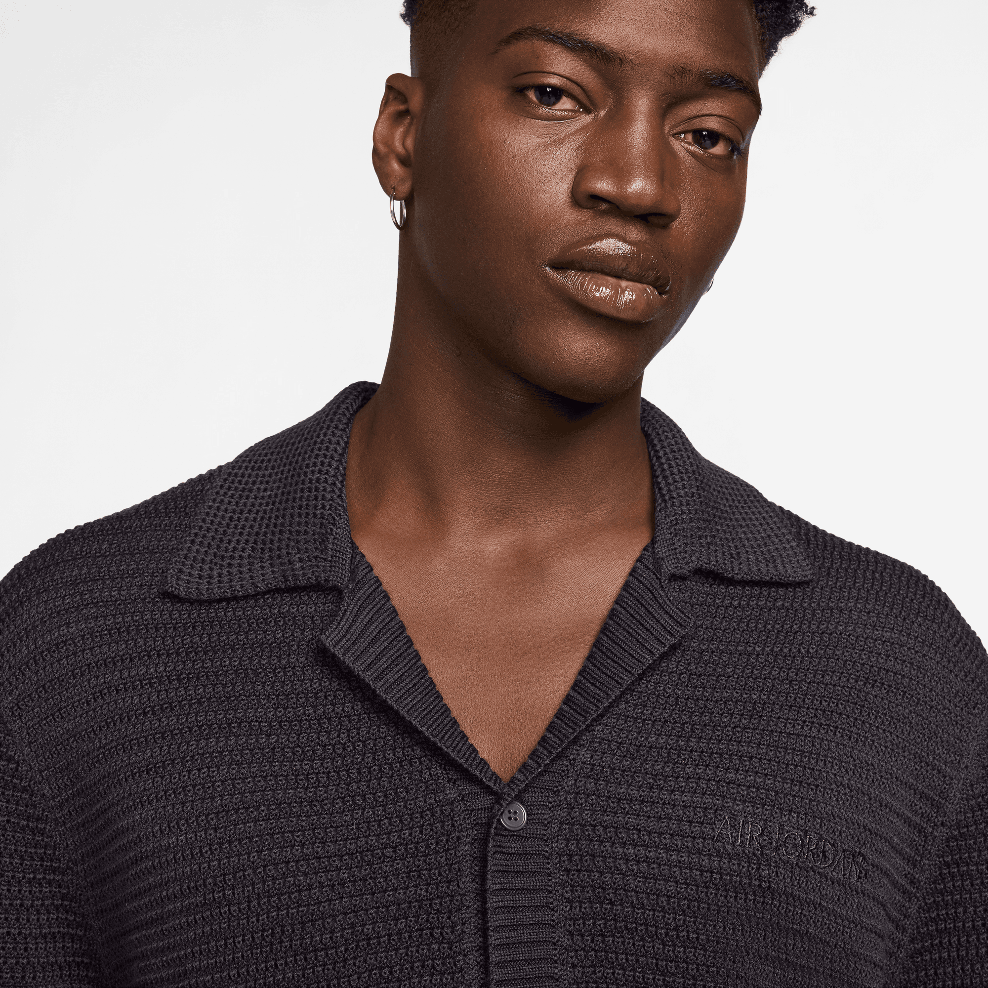 AIR JORDAN MEN'S KNIT SHORT-SLEEVE TOP