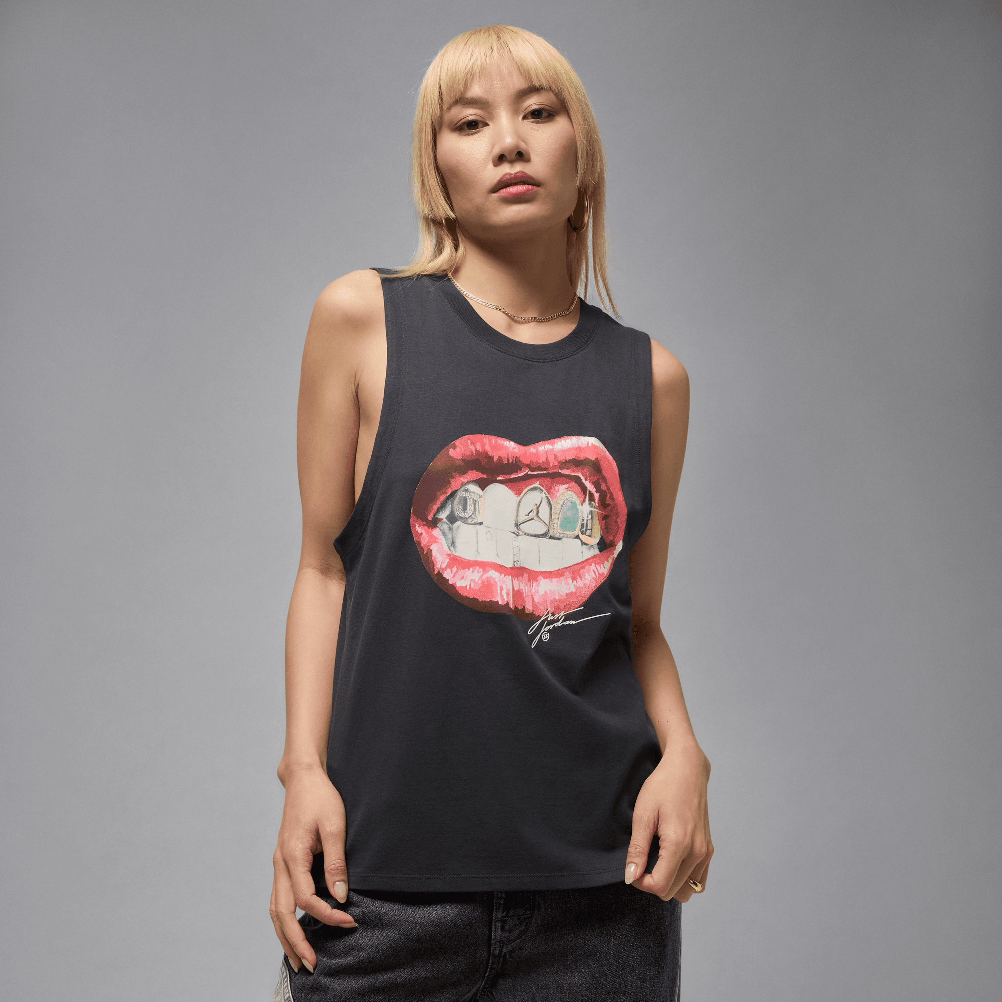 JORDAN FLIGHT WOMEN'S SLEEVELESS GRAPHIC T-SHIRT