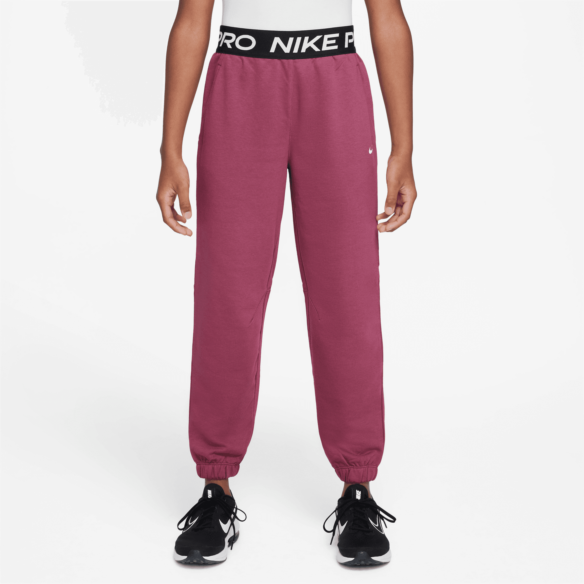 NIKE PRO FLEECE BIG KIDS' (GIRLS') DRI-FIT JOGGERS