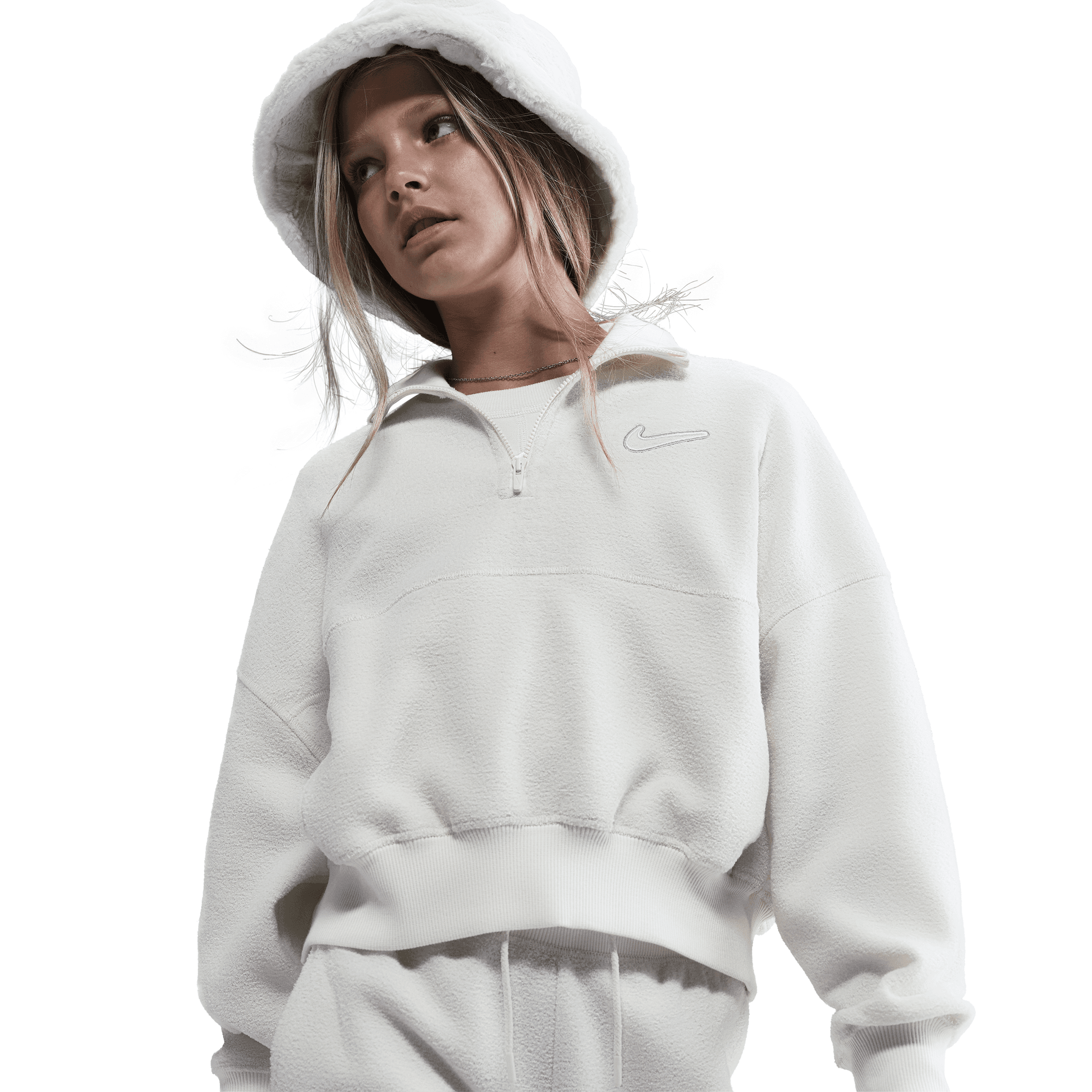 NIKE LFS BIG KIDS' (GIRLS') LONG-SLEEVE FLEECE TOP