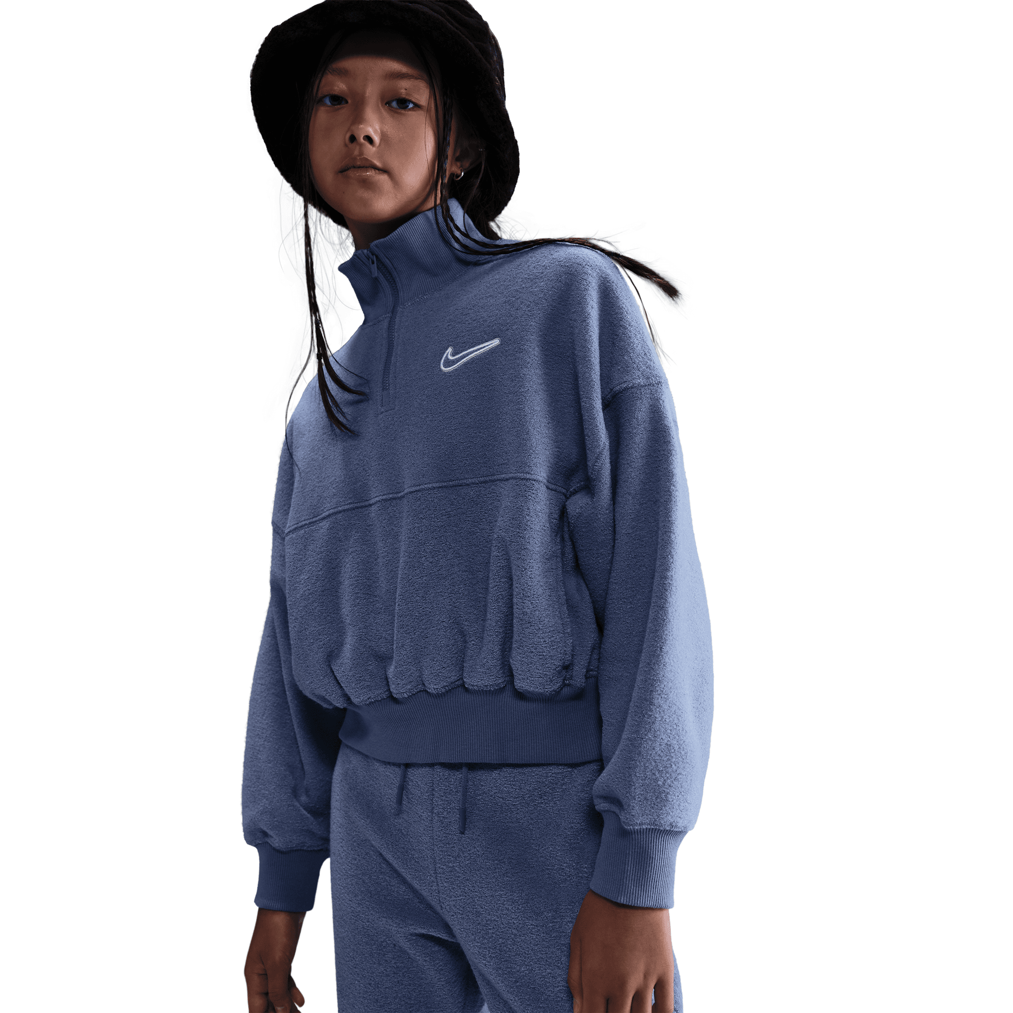 NIKE LFS BIG KIDS' (GIRLS') LONG-SLEEVE FLEECE TOP