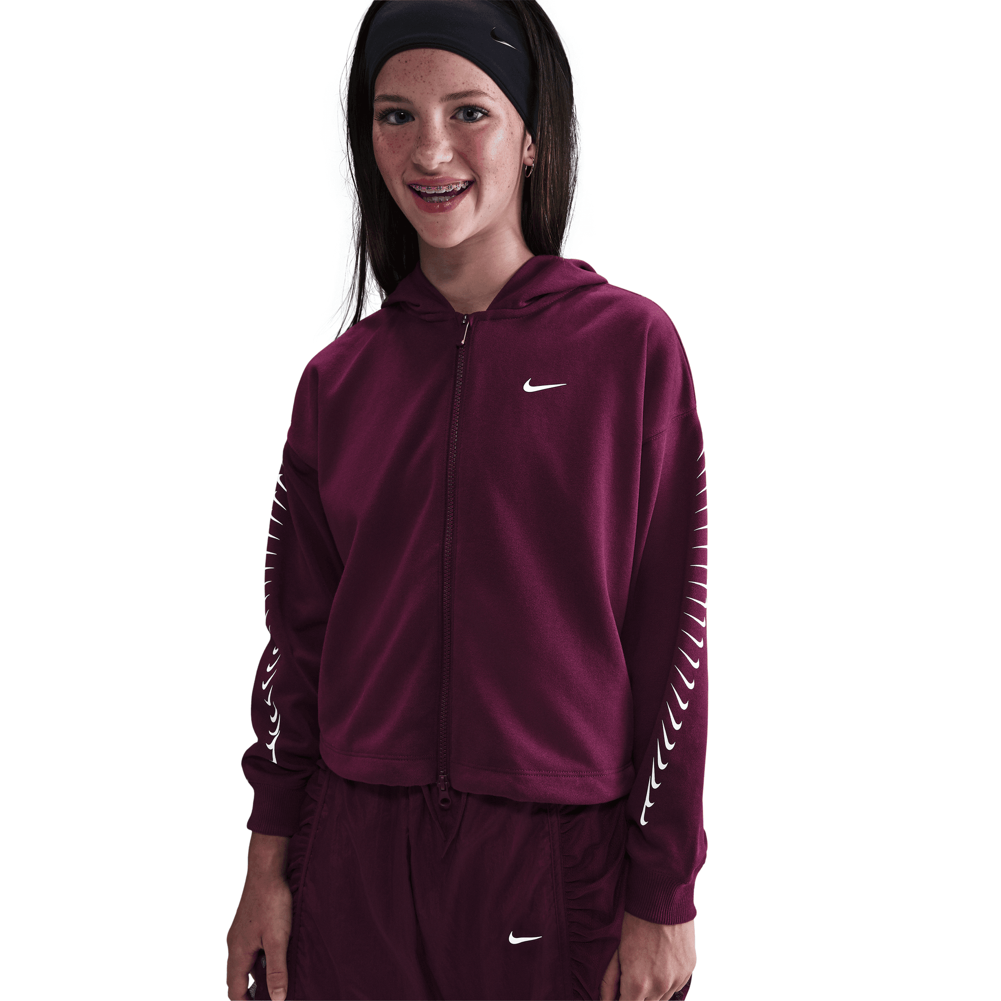 NIKE LFS GIRLS' DRI-FIT FLEECE HOODIE