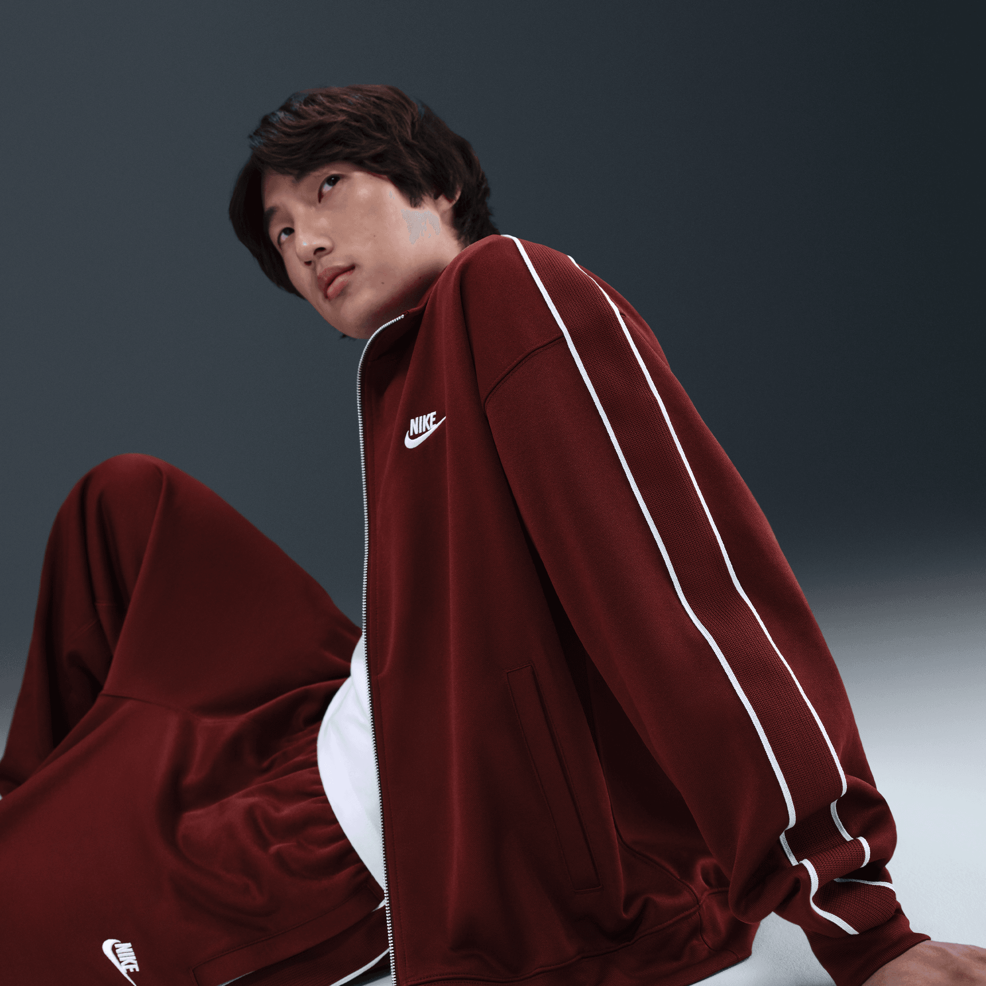 NIKE SPORTSWEAR CLUB MEN'S OVERSIZED KNIT TRACK JACKET