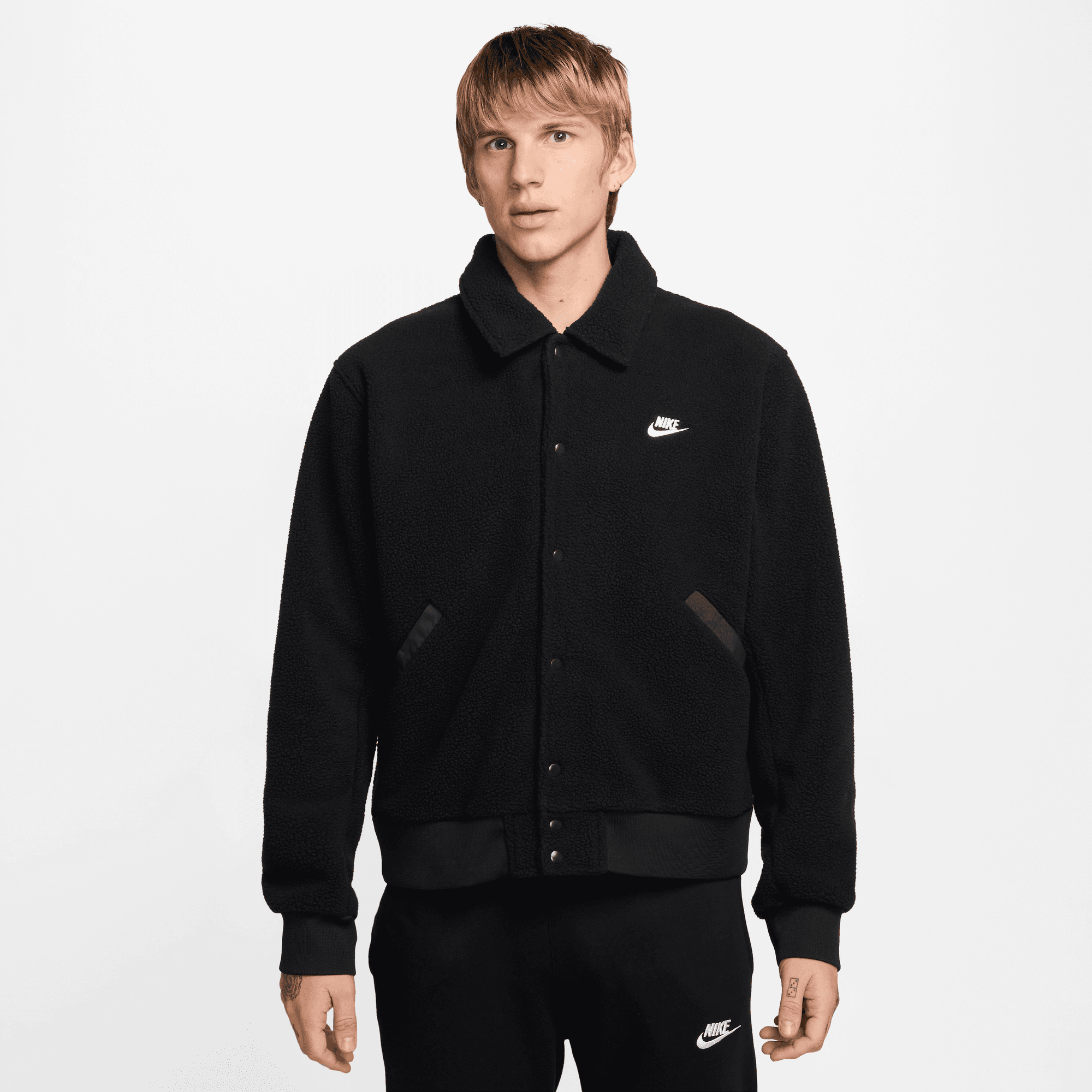 NIKE SPORTSWEAR CLUB MEN'S HIGH-PILE FLEECE COACHES JACKET