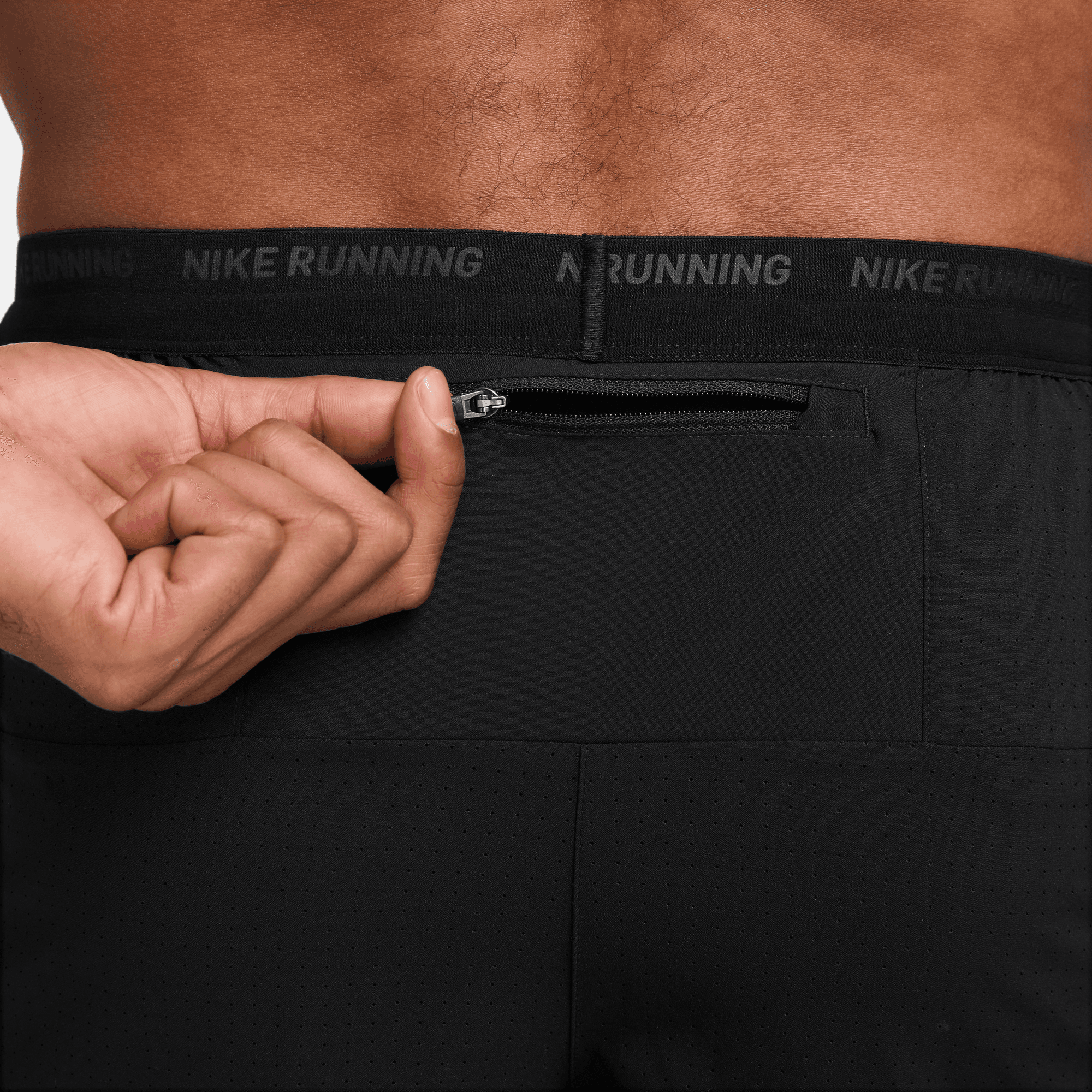 NIKE STRIDE MEN'S DRI-FIT 5" BRIEF-LINED PERFORATED RUNNING SHORTS