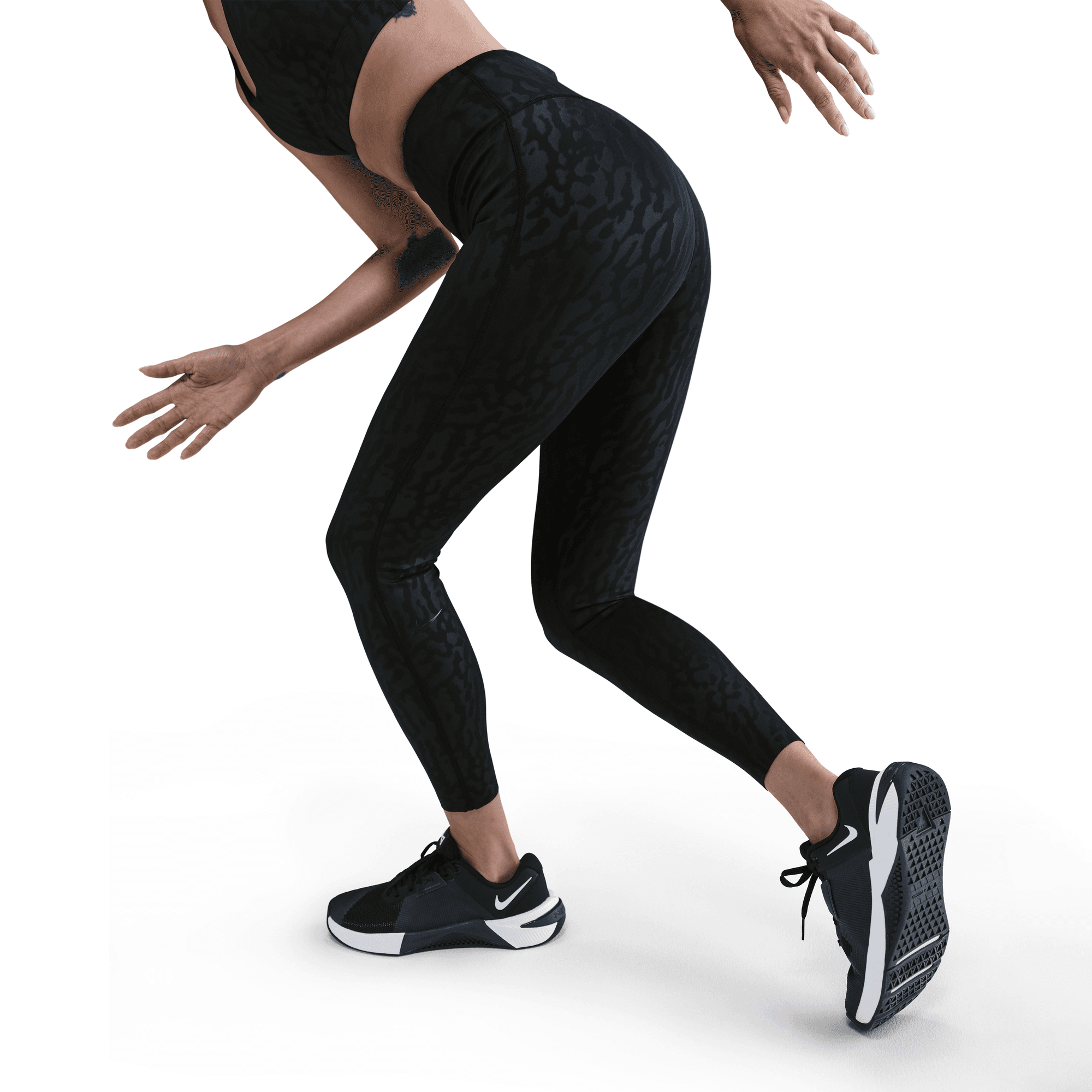 NIKE UNIVERSA WOMEN'S HIGH-WAISTED 7/8 LEGGINGS WITH NO FRONT SEAM