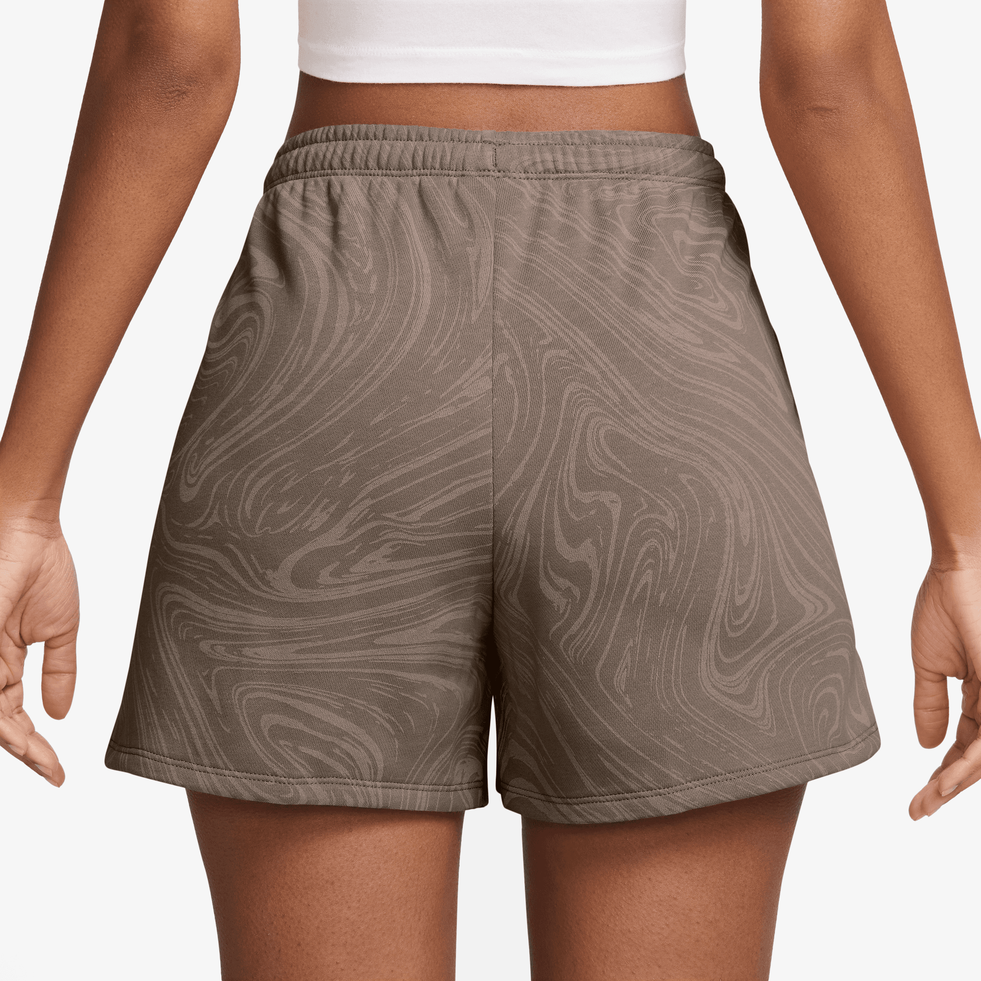 NIKE SPORTSWEAR CHILL TERRY WOMEN'S MID-RISE FRENCH PRINTED SHORTS