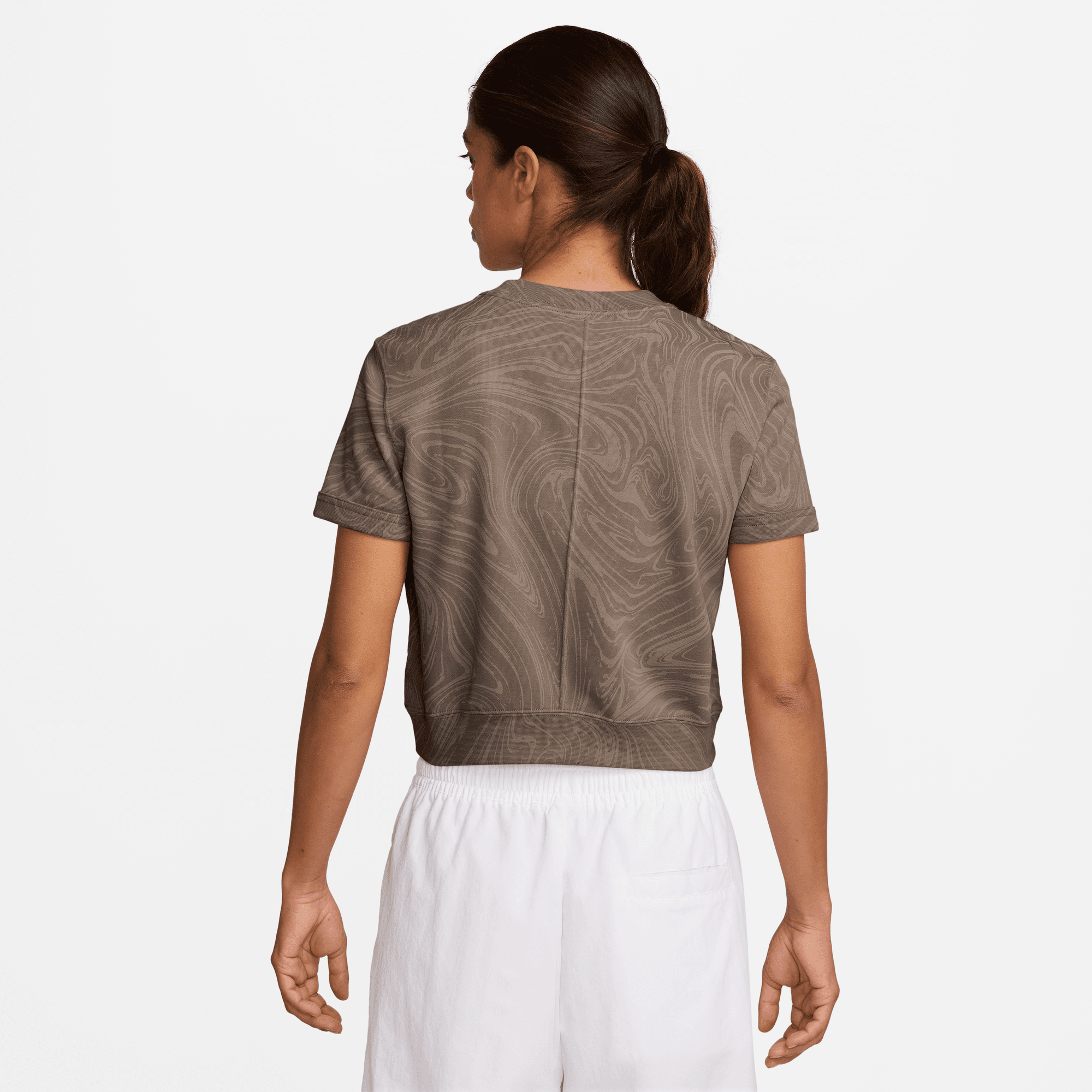 NIKE SPORTSWEAR WOMEN'S SHORT-SLEEVE FRENCH TERRY PRINTED TOP