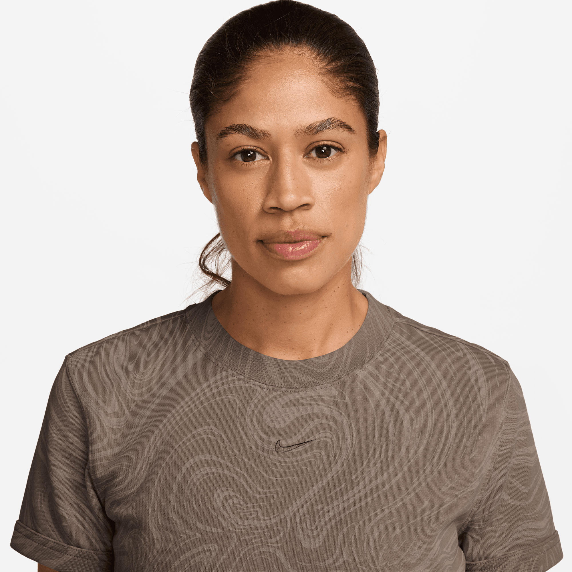 NIKE SPORTSWEAR WOMEN'S SHORT-SLEEVE FRENCH TERRY PRINTED TOP