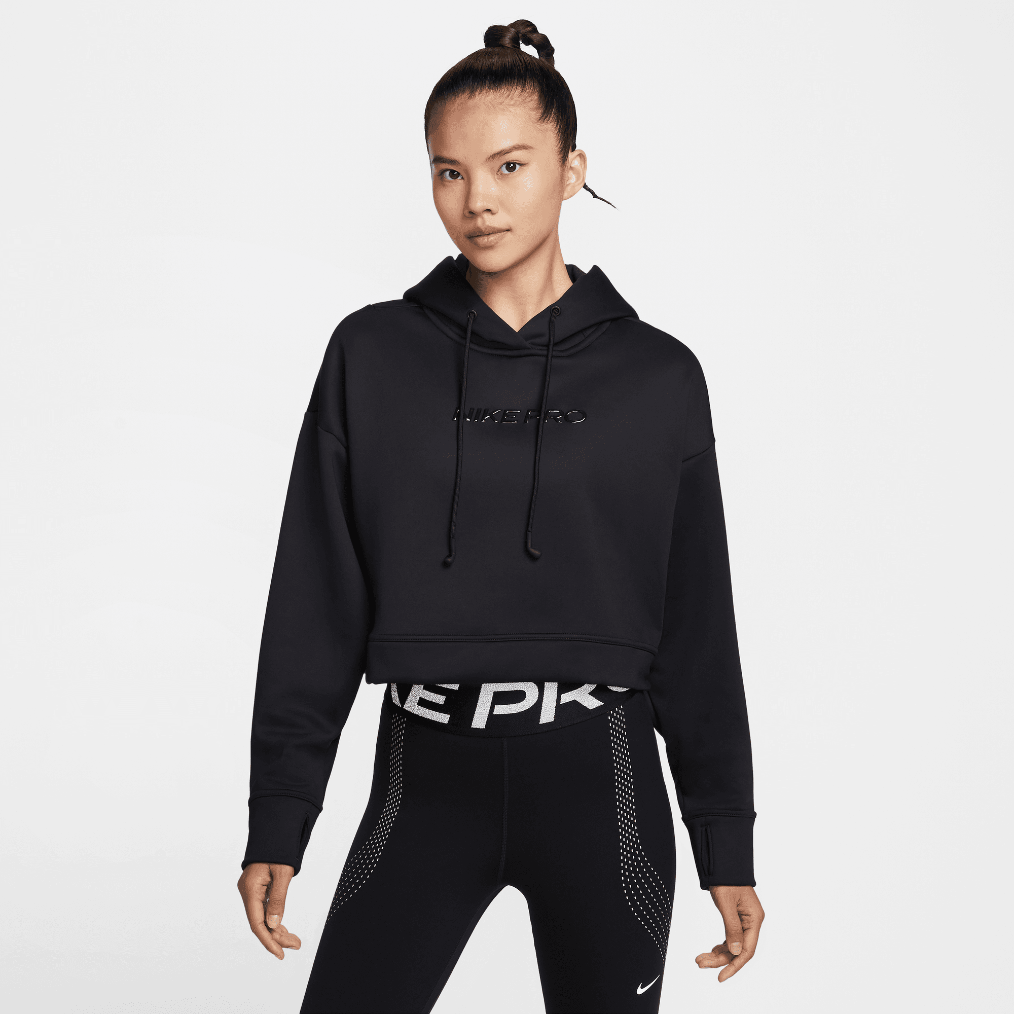 NIKE PRO WOMEN'S THERMA-FIT FLEECE HOODIE