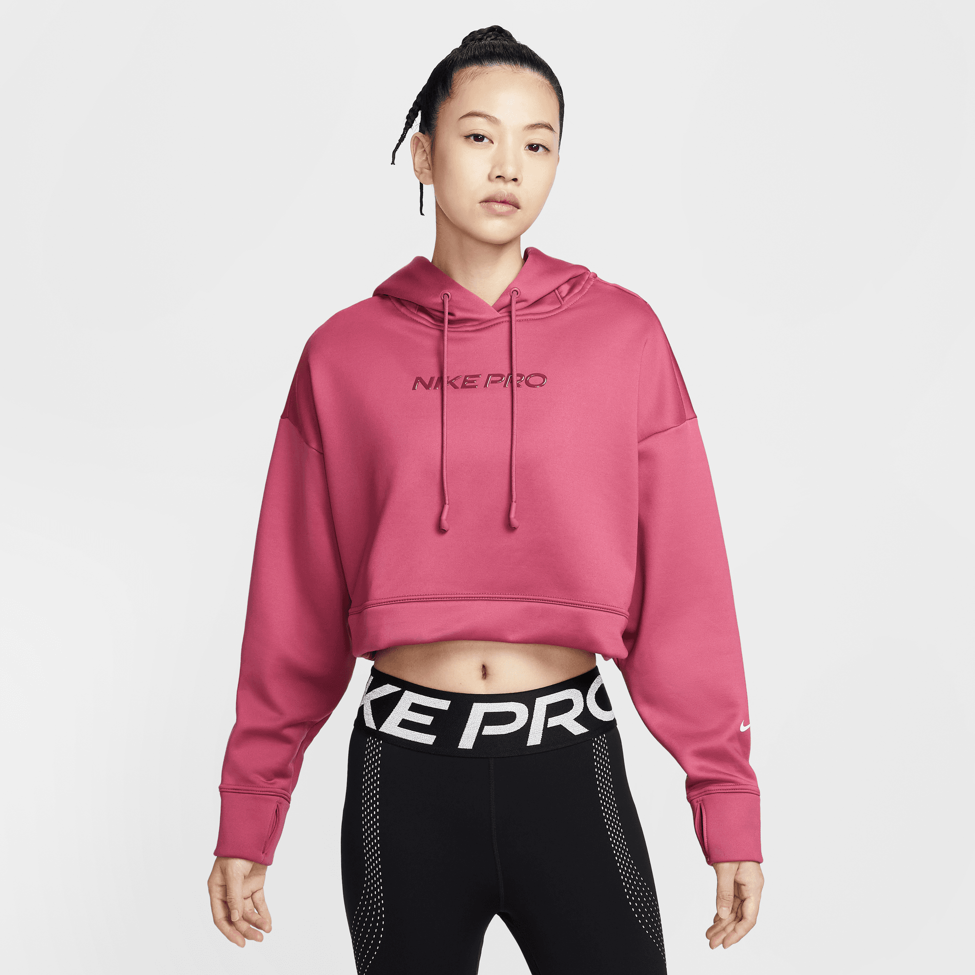 NIKE PRO WOMEN'S THERMA-FIT FLEECE HOODIE
