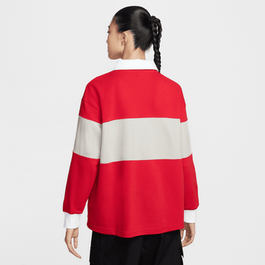 NIKE SPORTSWEAR WOMEN'S LONG-SLEEVE GRAPHIC POLO TOP