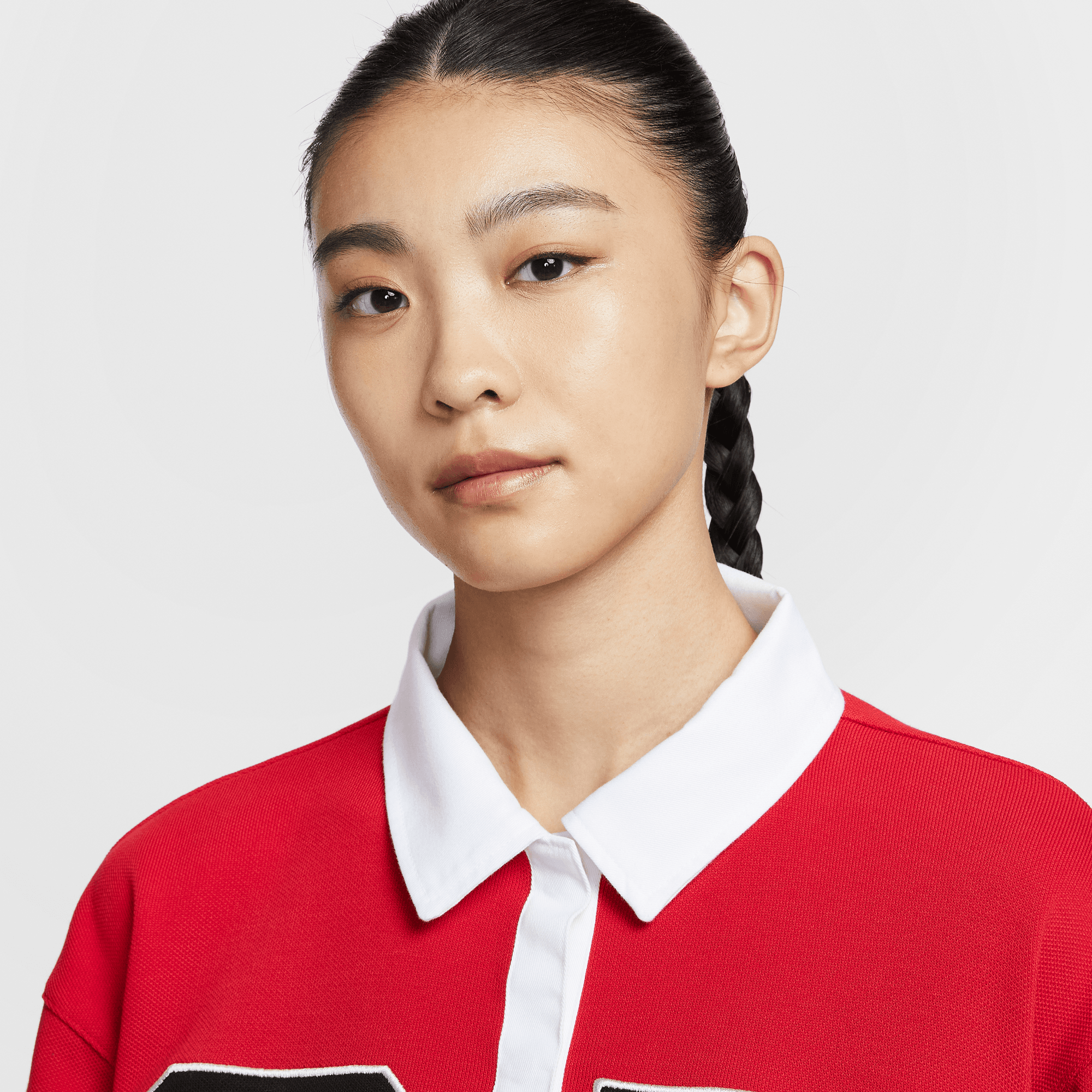 NIKE SPORTSWEAR WOMEN'S LONG-SLEEVE GRAPHIC POLO TOP