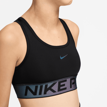 NIKE PRO SWOOSH BIG KIDS' SPORTS BRA WITH SHINE ACCENTS
