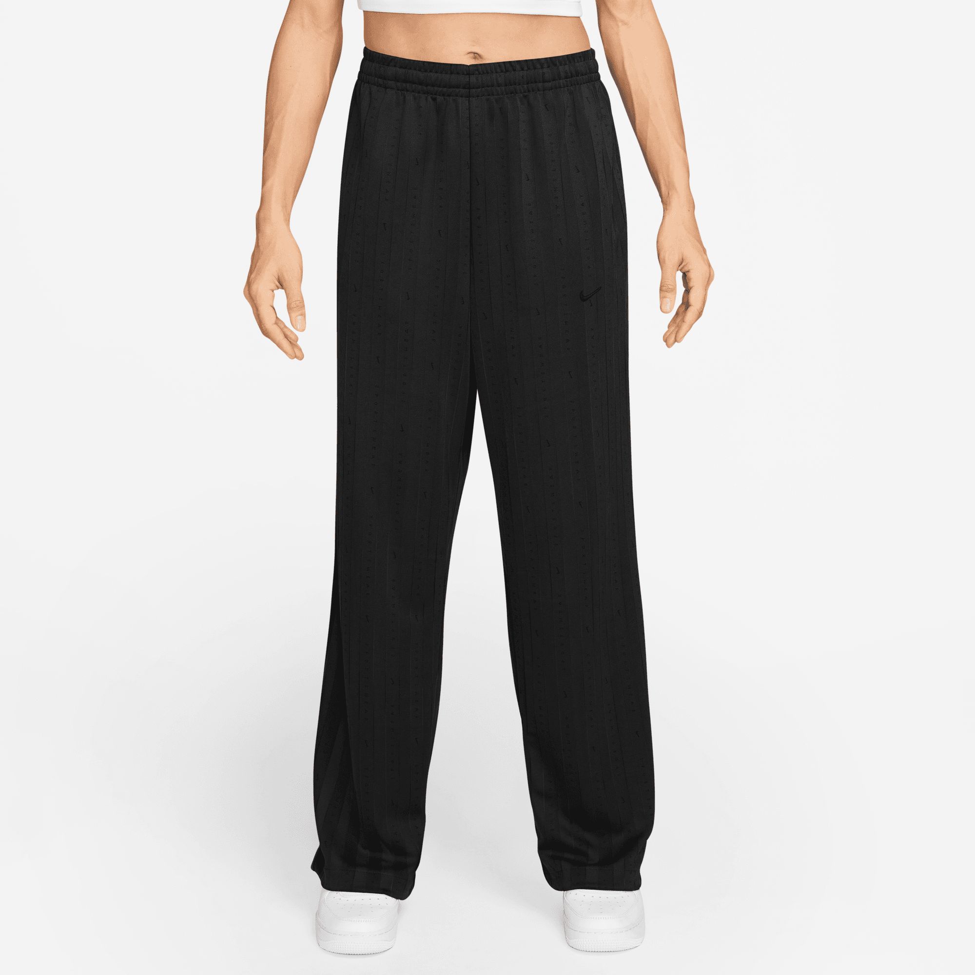 NIKE SPORTSWEAR WOMEN'S MID-RISE LOOSE JACQUARD STRIPED TRACK PANTS