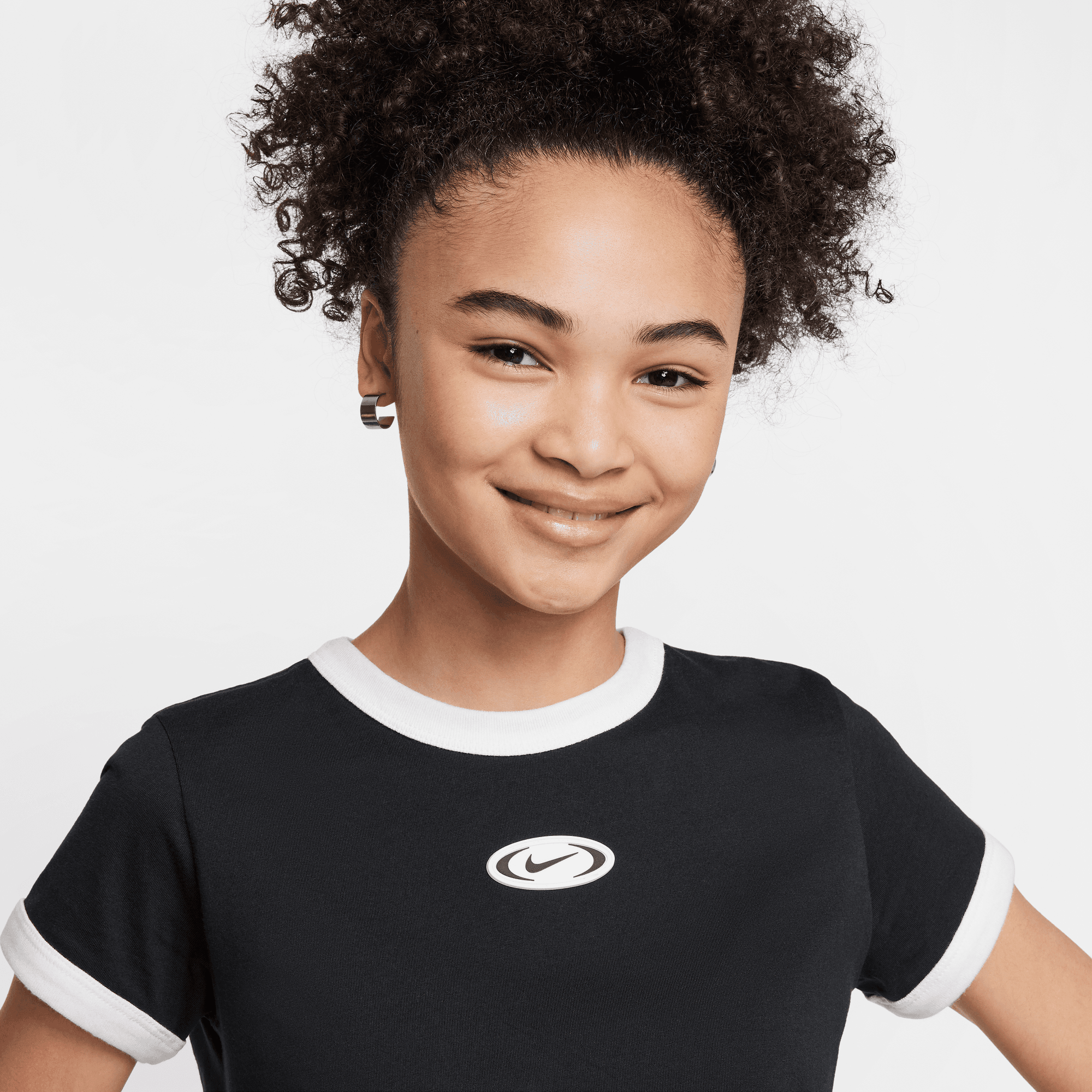NIKE LFS BIG KIDS' (GIRLS') CROPPED T-SHIRT