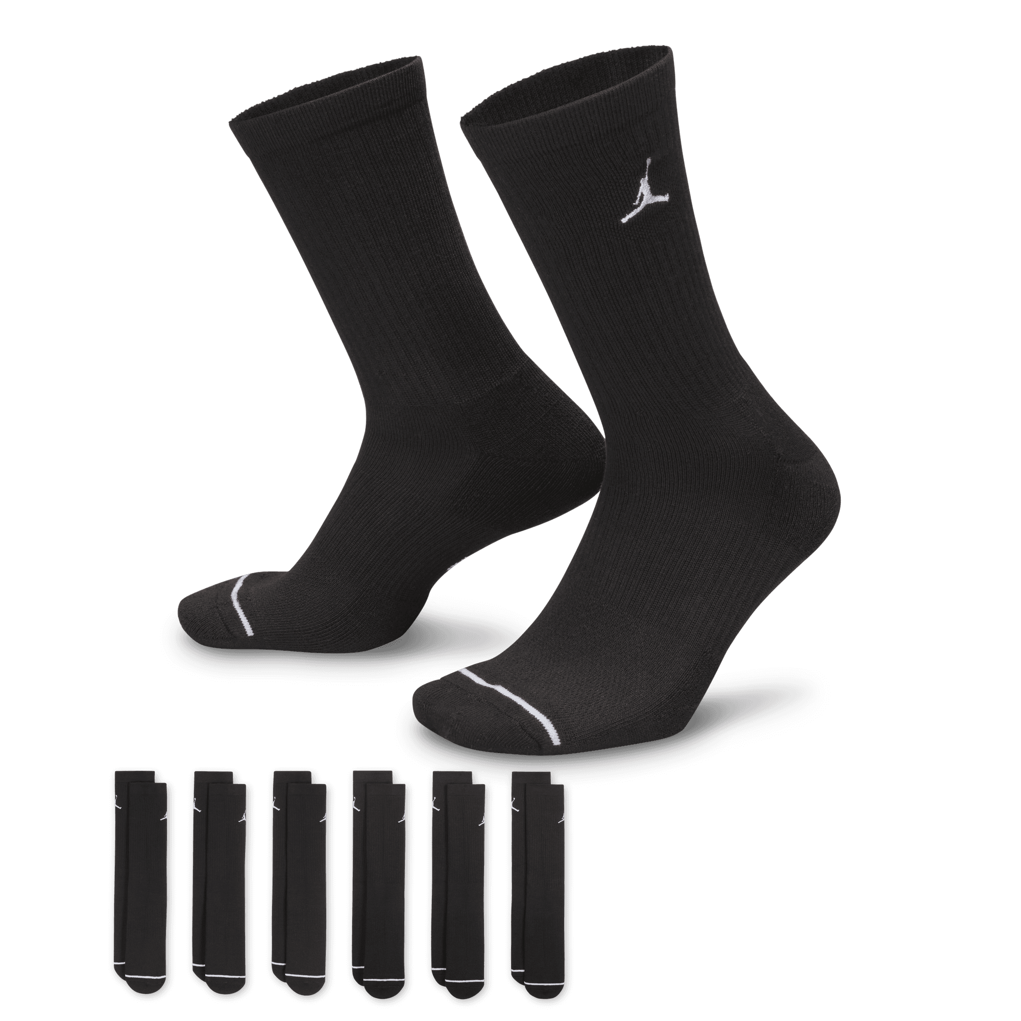 JORDAN EVERYDAY CUSHIONED CREW SOCKS (6 PAIRS)