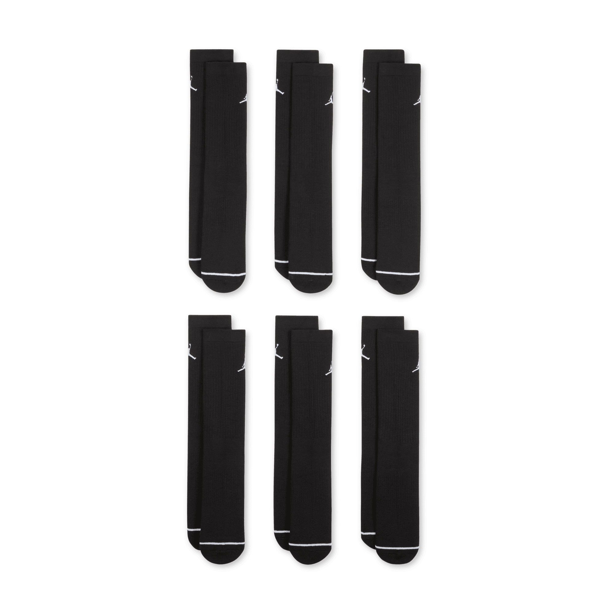 JORDAN EVERYDAY CUSHIONED CREW SOCKS (6 PAIRS)
