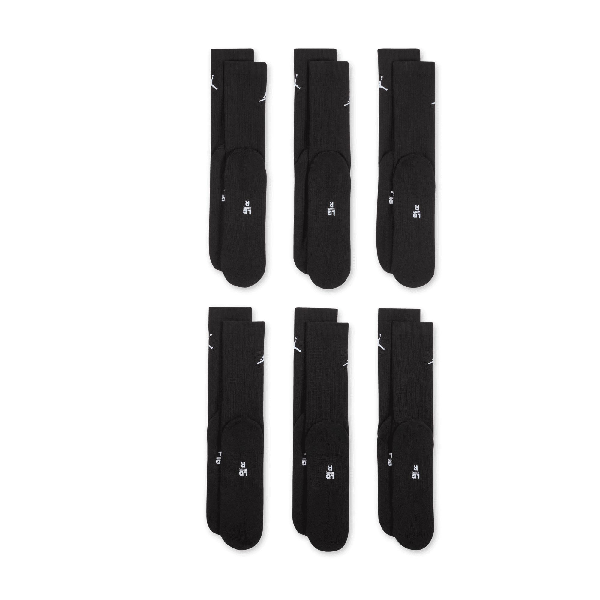 JORDAN EVERYDAY CUSHIONED CREW SOCKS (6 PAIRS)