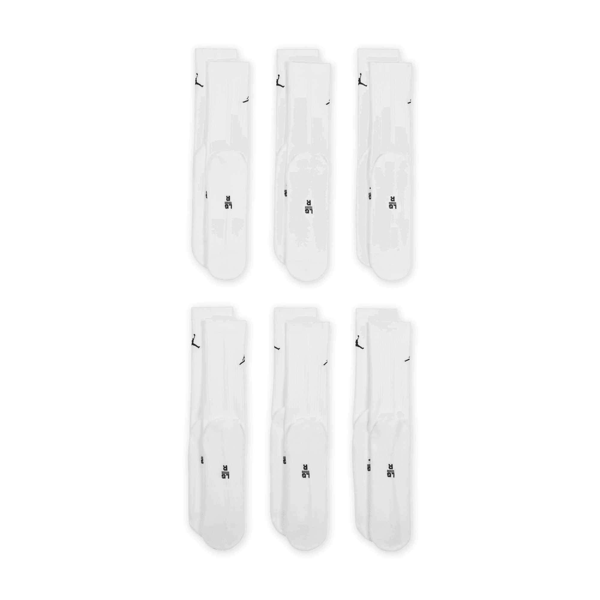 JORDAN EVERYDAY CUSHIONED CREW SOCKS (6 PAIRS)