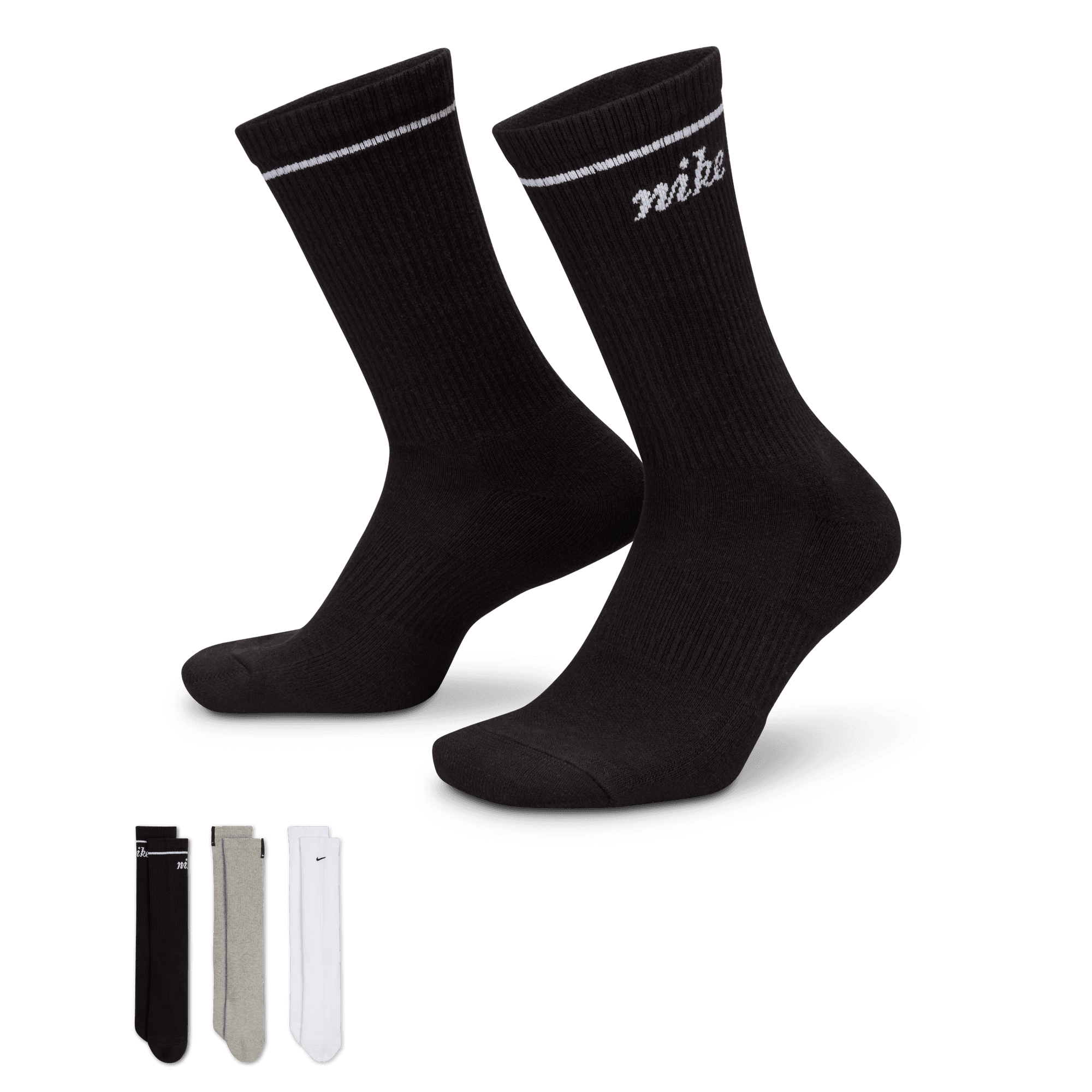 NIKE EVERYDAY PLUS CUSHIONED CREW SOCKS (3 PAIRS)