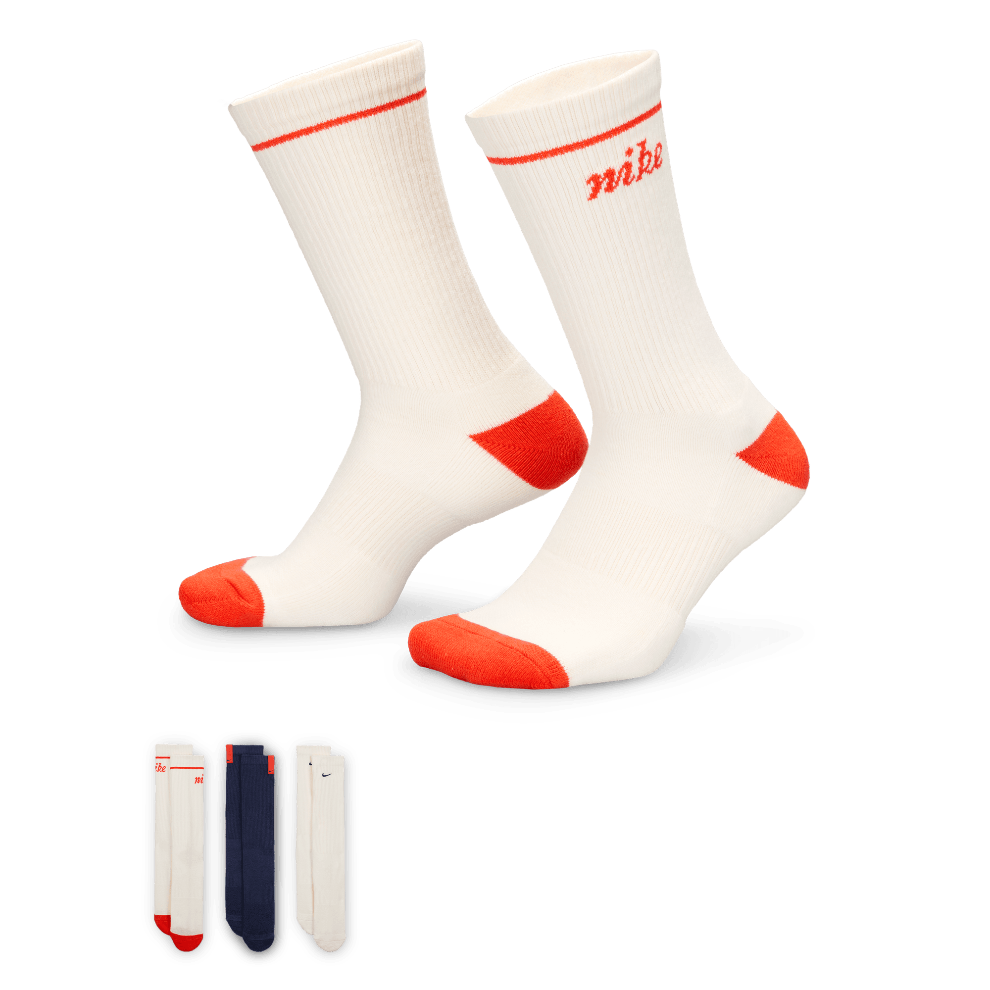 NIKE EVERYDAY PLUS CUSHIONED CREW SOCKS (3 PAIRS)