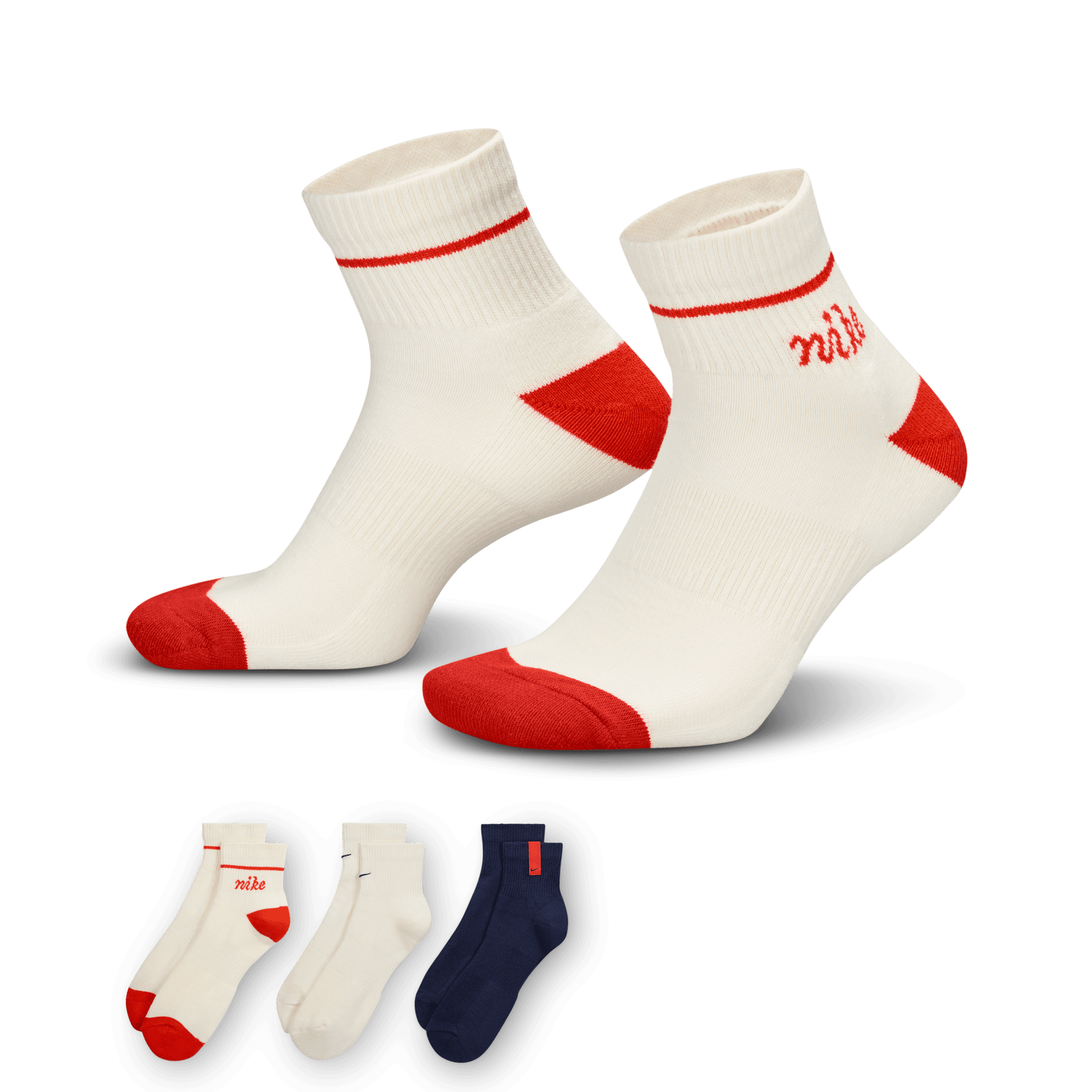 NIKE EVERYDAY PLUS CUSHIONED ANKLE SOCKS (3 PAIRS)