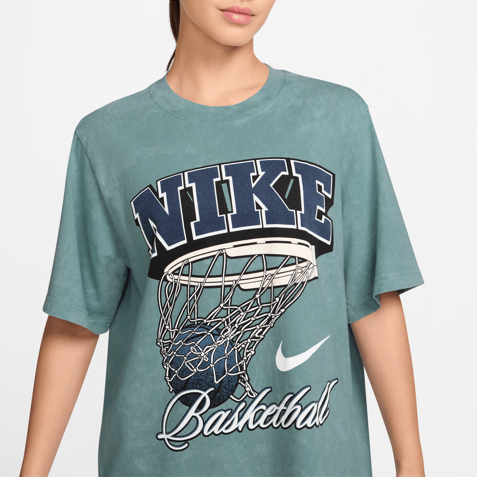 NIKE WOMEN'S LOOSE SHORT-SLEEVE BASKETBALL T-SHIRT