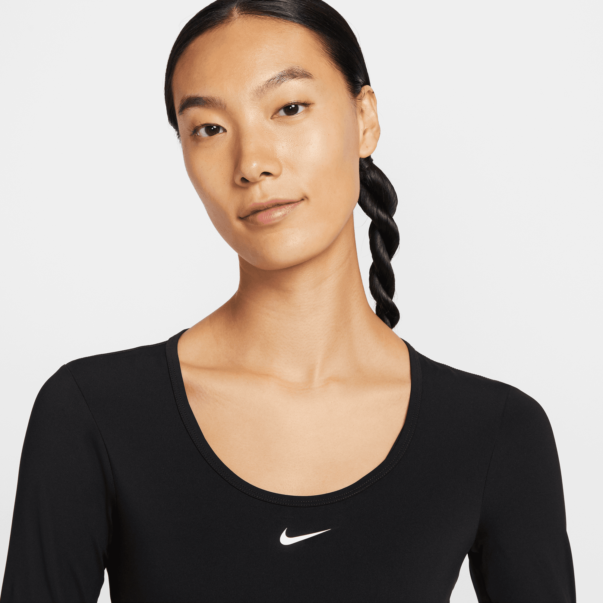 NIKE PRO WOMEN'S DRI-FIT CROPPED LONG-SLEEVE TOP