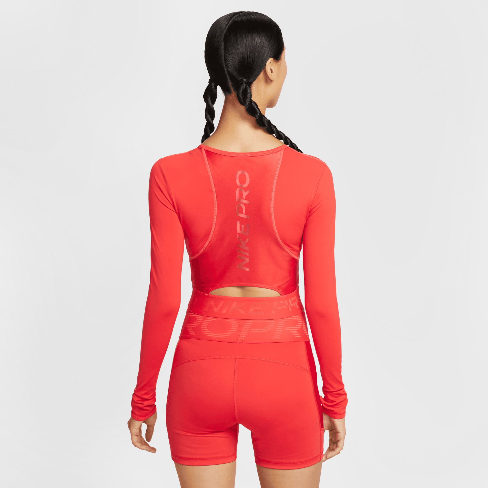 NIKE PRO WOMEN'S DRI-FIT CROPPED LONG-SLEEVE TOP