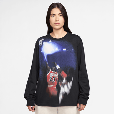 JORDAN WOMEN'S SPT DRI-FIT LONG SLEEVES GFX TEE