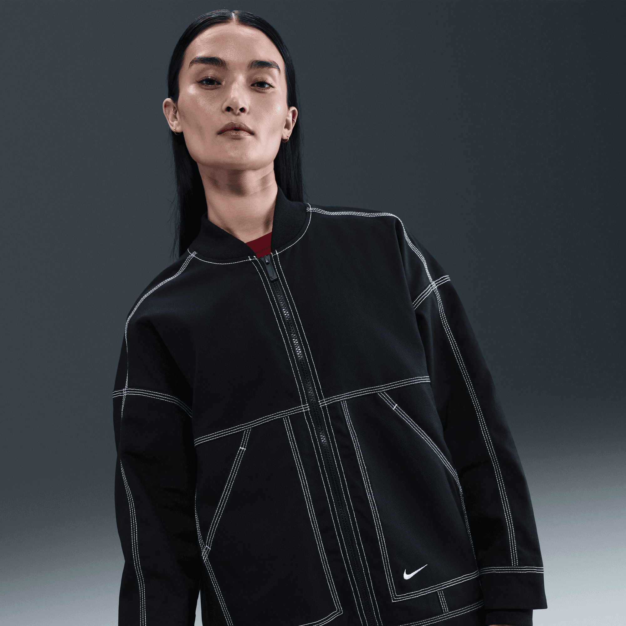NIKE SPORTSWEAR WOMEN'S OVERSIZED GRAPHIC CARGO JACKET