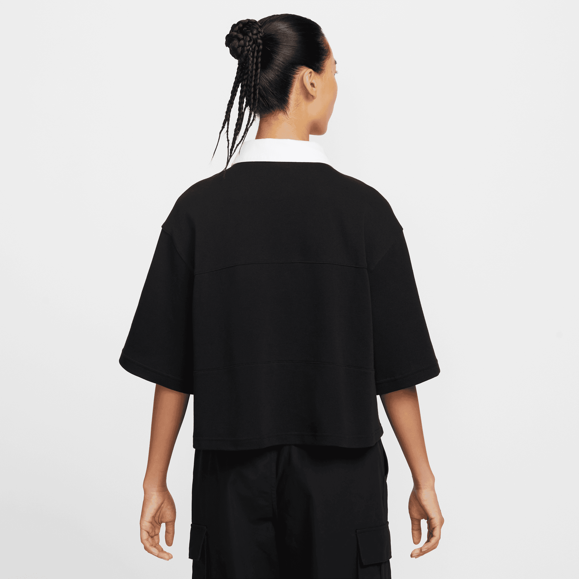 NIKE SPORTSWEAR WOMEN'S OVERSIZED SHORT-SLEEVE POLO TOP