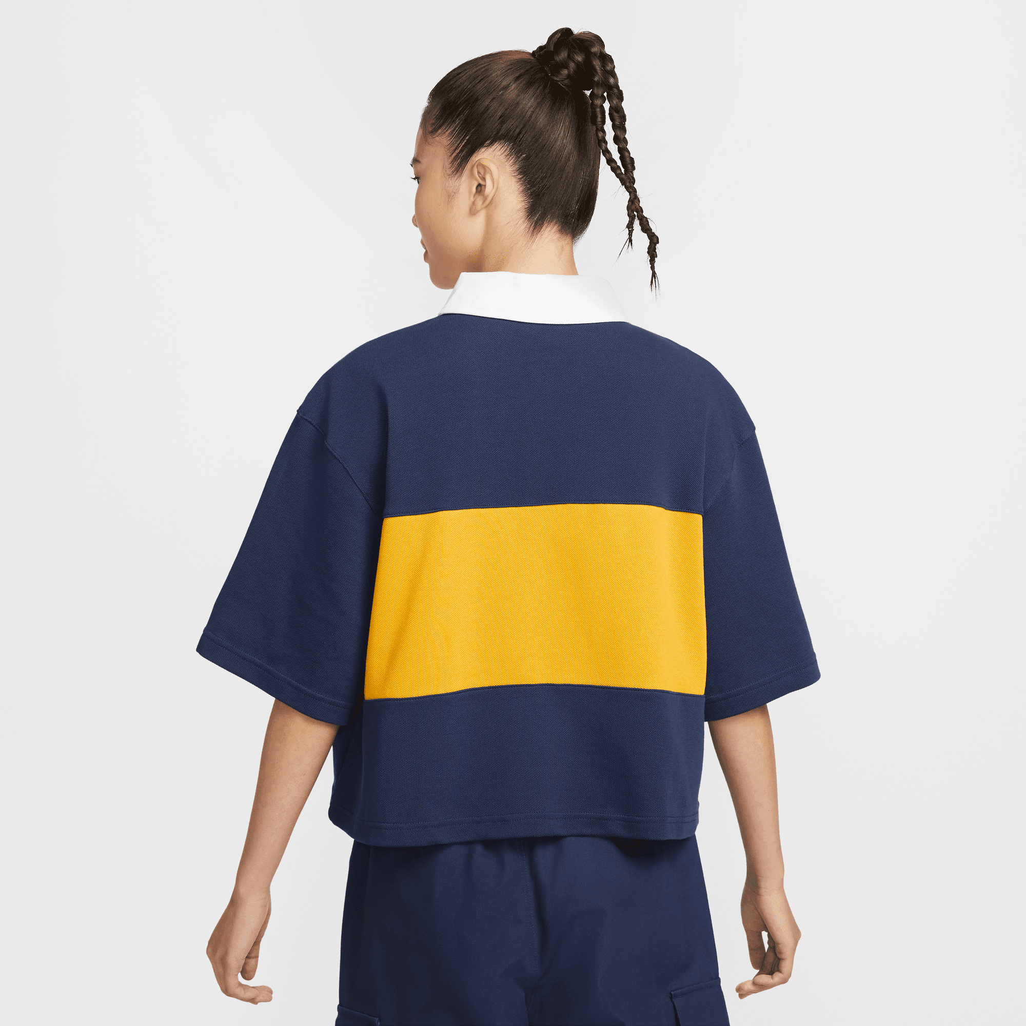 NIKE SPORTSWEAR WOMEN'S OVERSIZED SHORT-SLEEVE POLO TOP