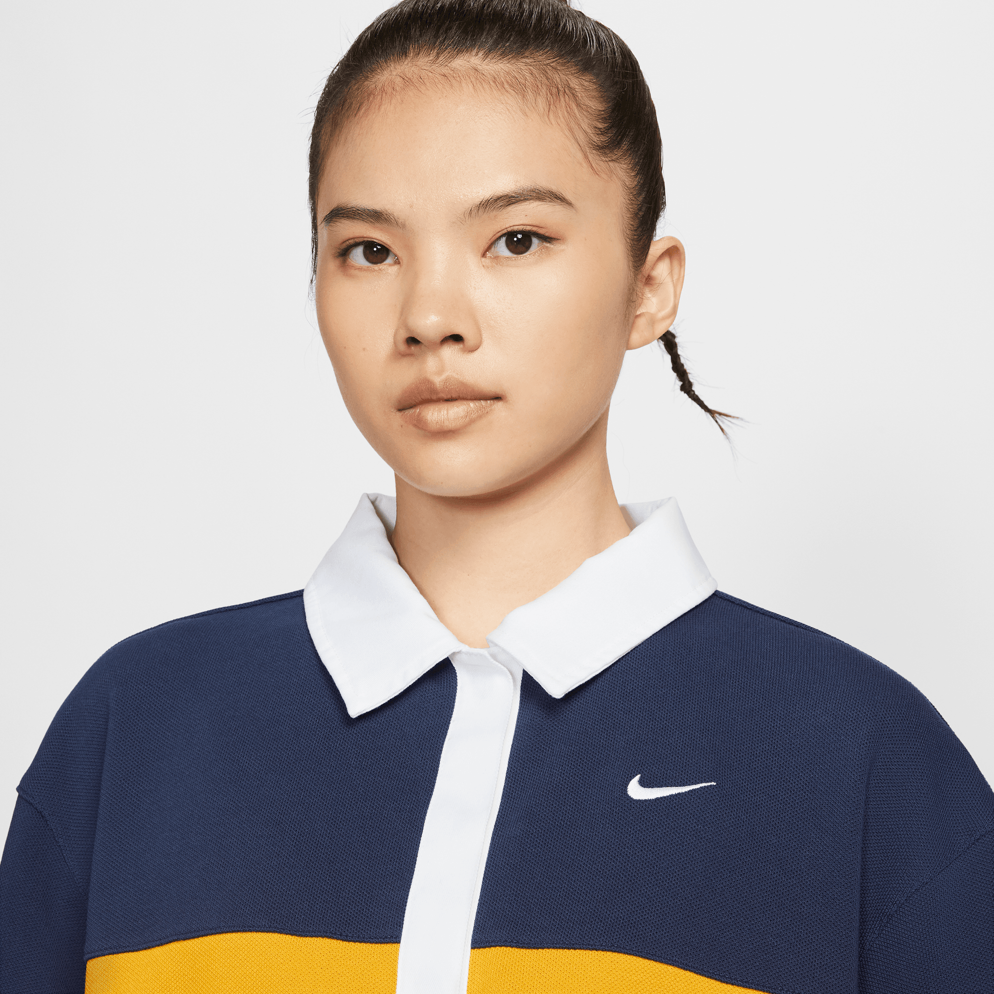 NIKE SPORTSWEAR WOMEN'S OVERSIZED SHORT-SLEEVE POLO TOP