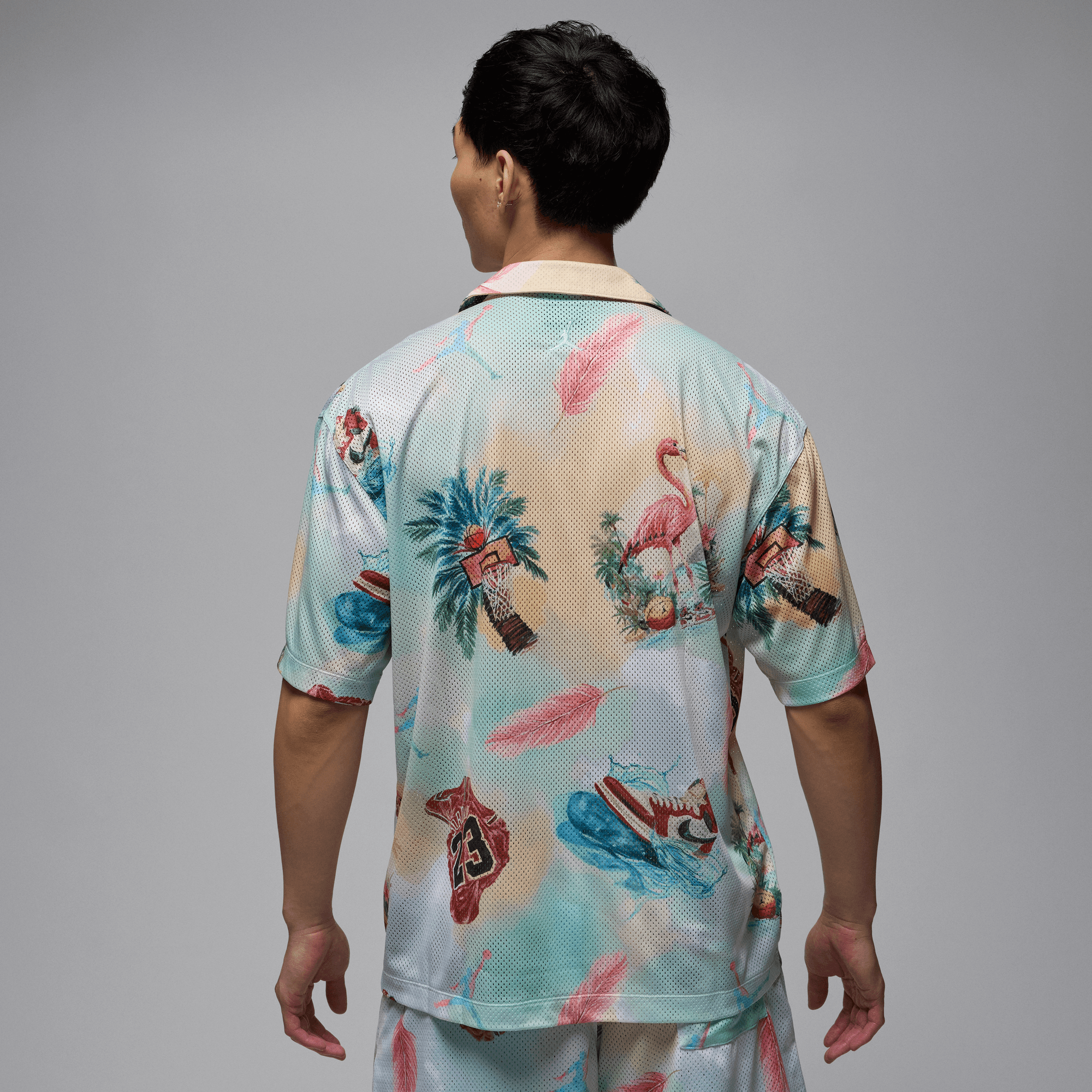 JORDAN ESSENTIALS MEN'S PRINTED CAMP TOP