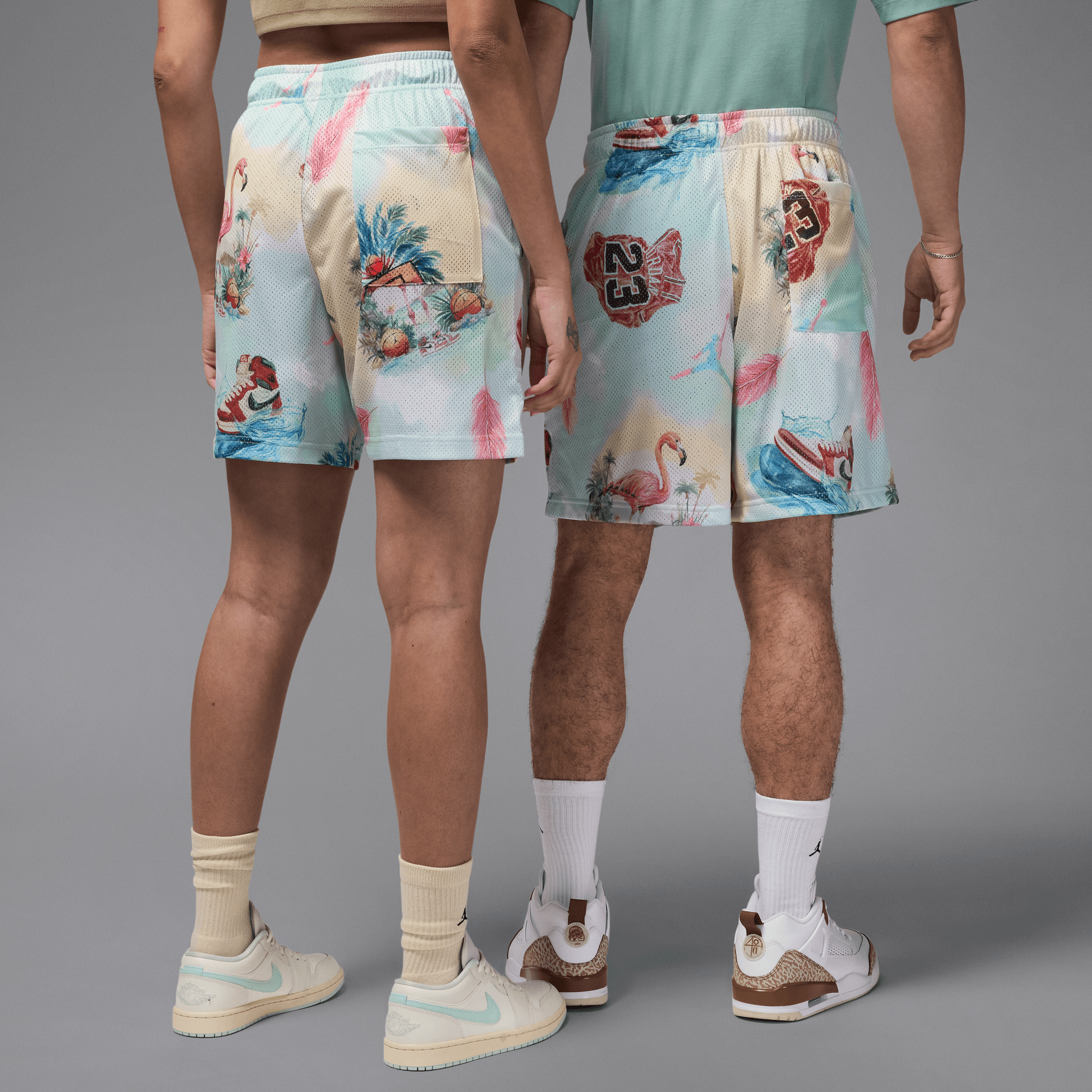 JORDAN ESSENTIALS MEN'S PRINTED MESH SHORTS