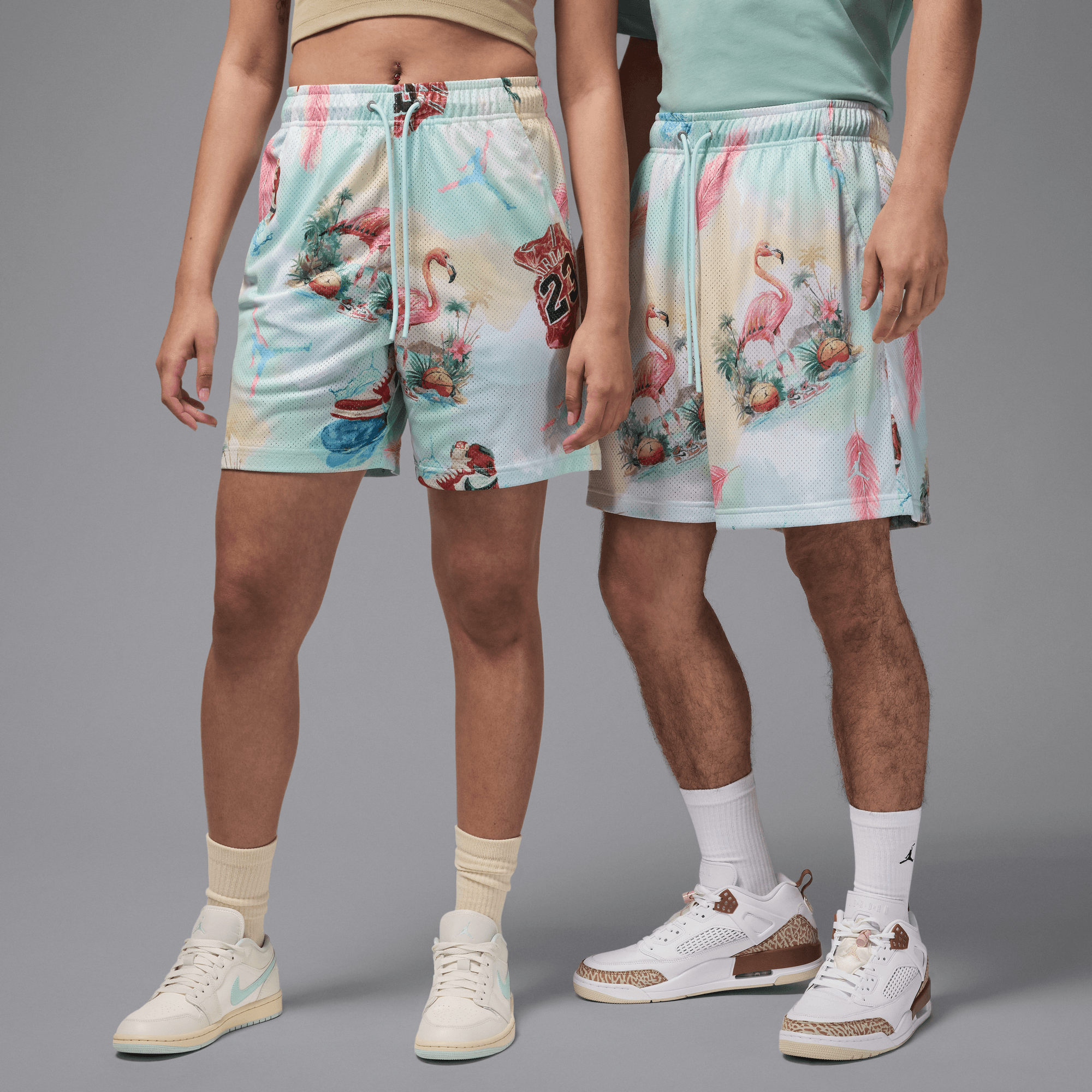 JORDAN ESSENTIALS MEN'S PRINTED MESH SHORTS