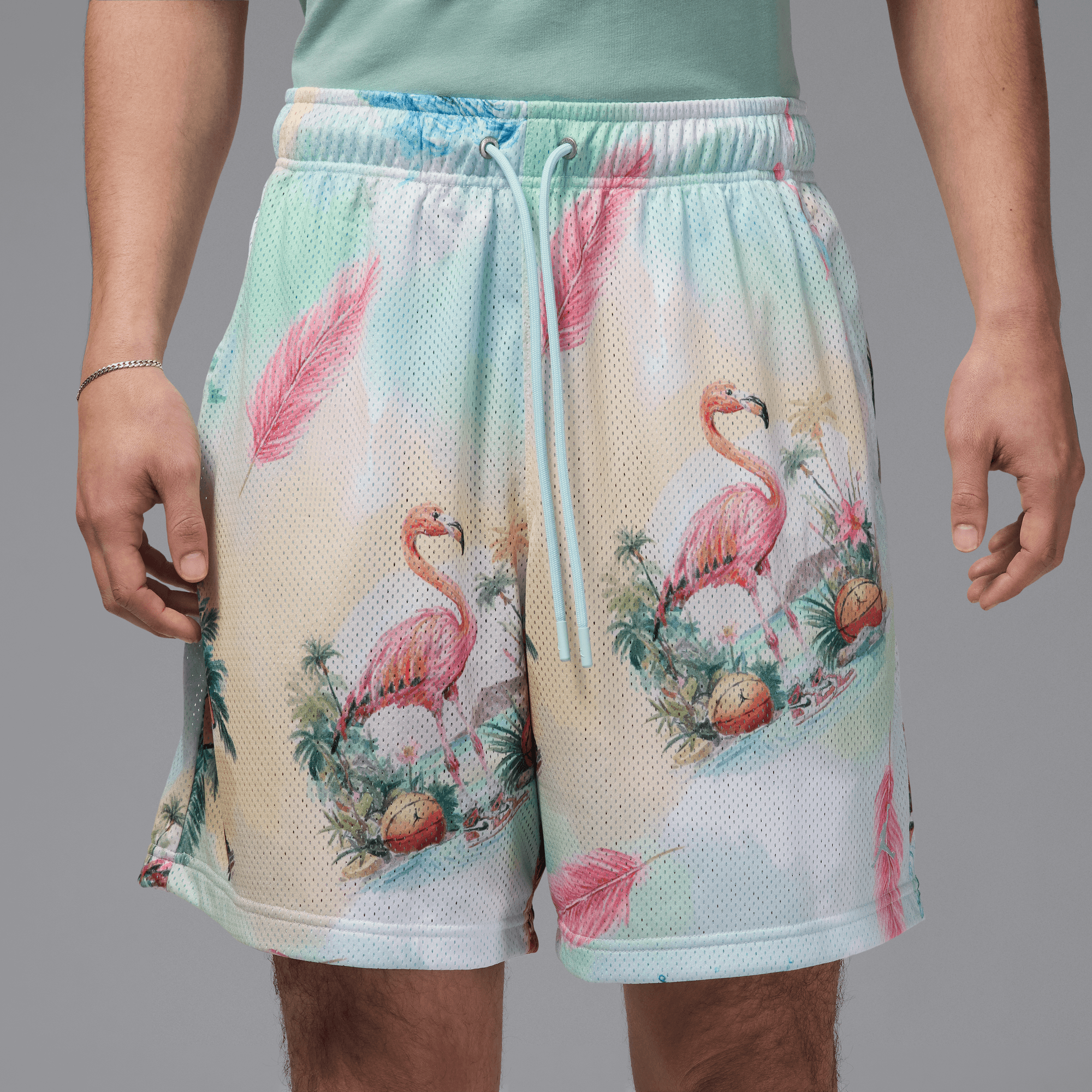 JORDAN ESSENTIALS MEN'S PRINTED MESH SHORTS
