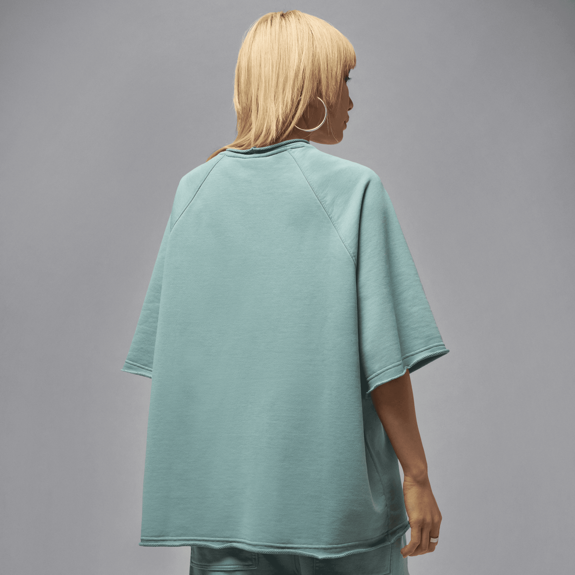 JORDAN FLIGHT FLEECE WOMEN'S OVERSIZED SHORT-SLEEVE FRENCH TERRY TOP
