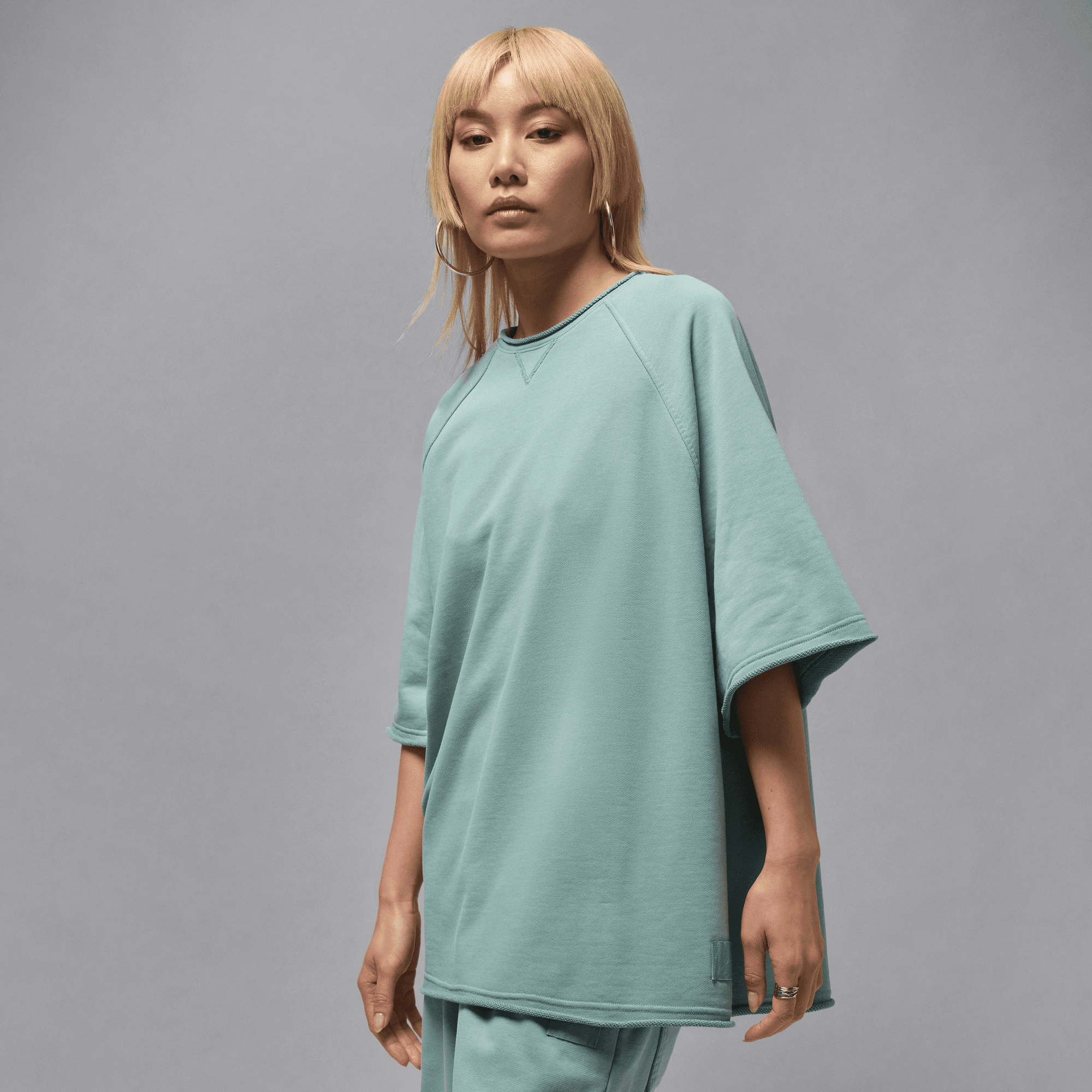 JORDAN FLIGHT FLEECE WOMEN'S OVERSIZED SHORT-SLEEVE FRENCH TERRY TOP