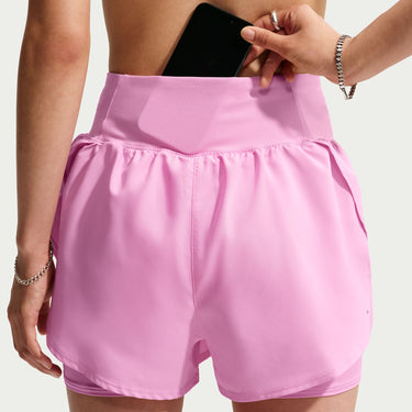 NIKE FLOW WOMEN'S DRI-FIT HIGH-WAISTED 2-IN-1 RUNNING SHORTS