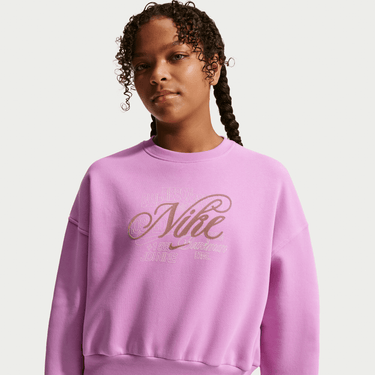 NIKE SPORTSWEAR CLUB FLEECE BIG KIDS' (GIRLS') BOXY CREW-NECK SWEATSHIRT