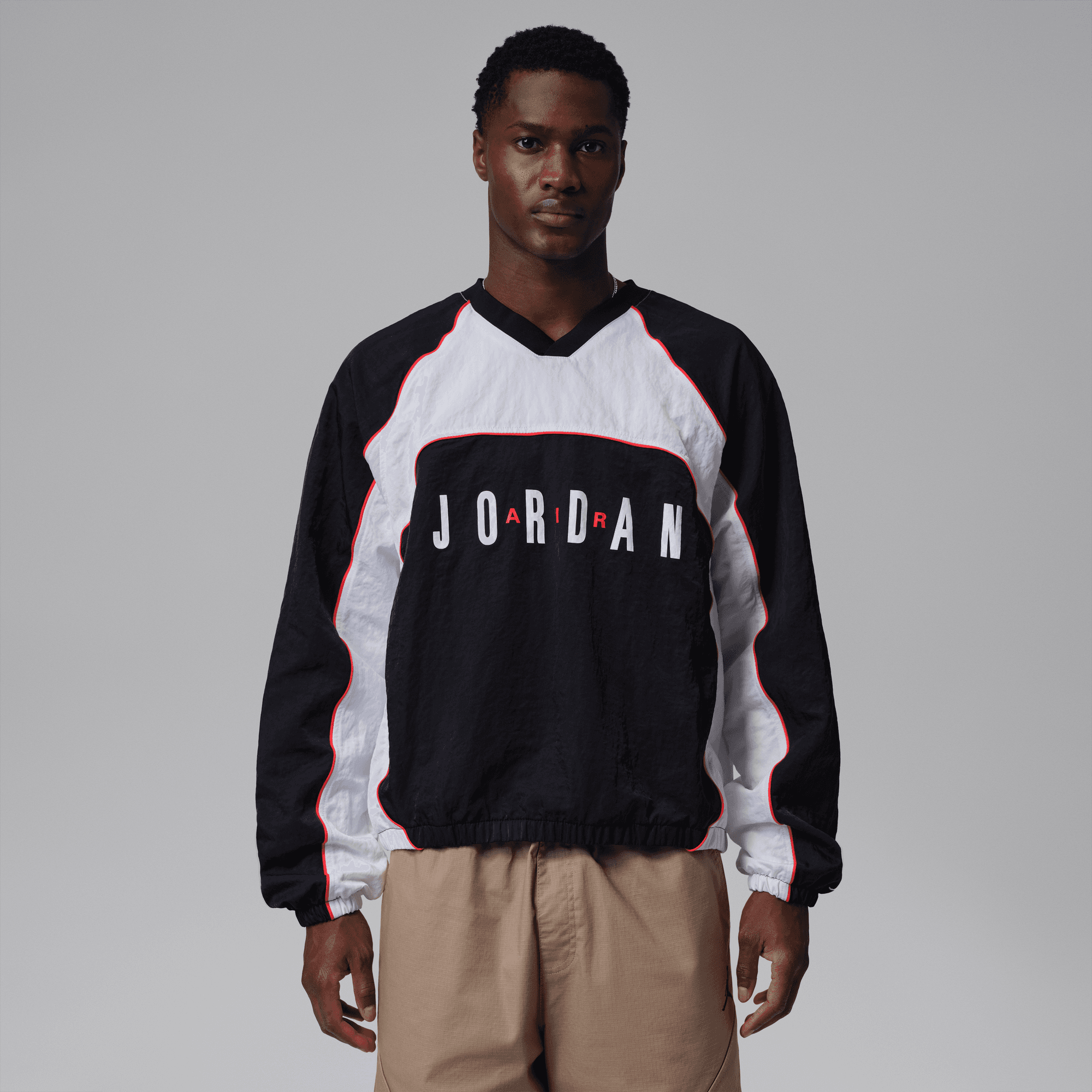 JORDAN FLIGHT MEN'S LONG-SLEEVE WARM-UP TOP