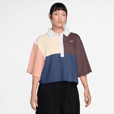 NIKE SPORTSWEAR WOMEN'S OVERSIZED SHORT-SLEEVE POLO